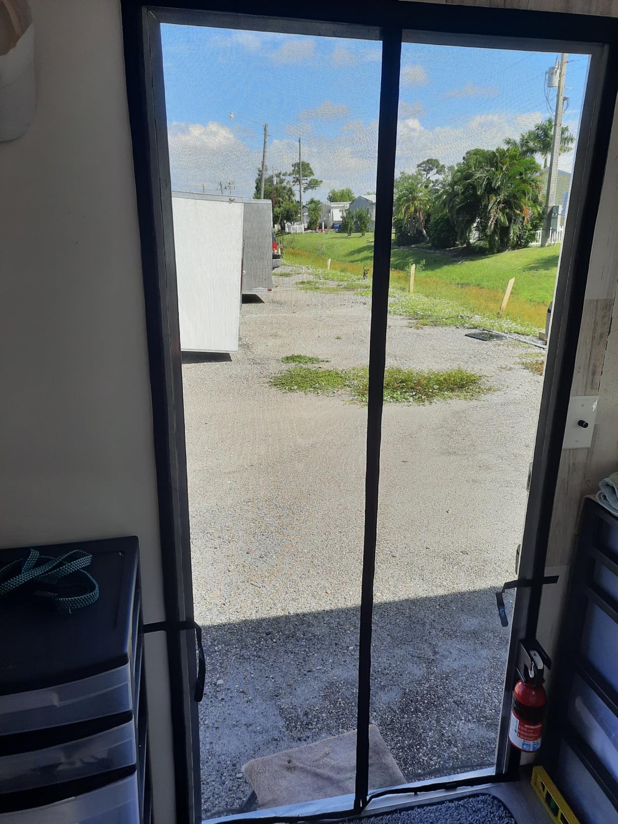 Flux Phenom Magnetic Screen Door - Bugs Out, Breeze in - 9min Install Auto-Sealing Heavy Duty Double Stitched Mesh, 52 Magnets, Hands Free Sliding & Patio Doors Net, Pet & Kid Friendly, 38 x 82 Inch - Customer Photo 1