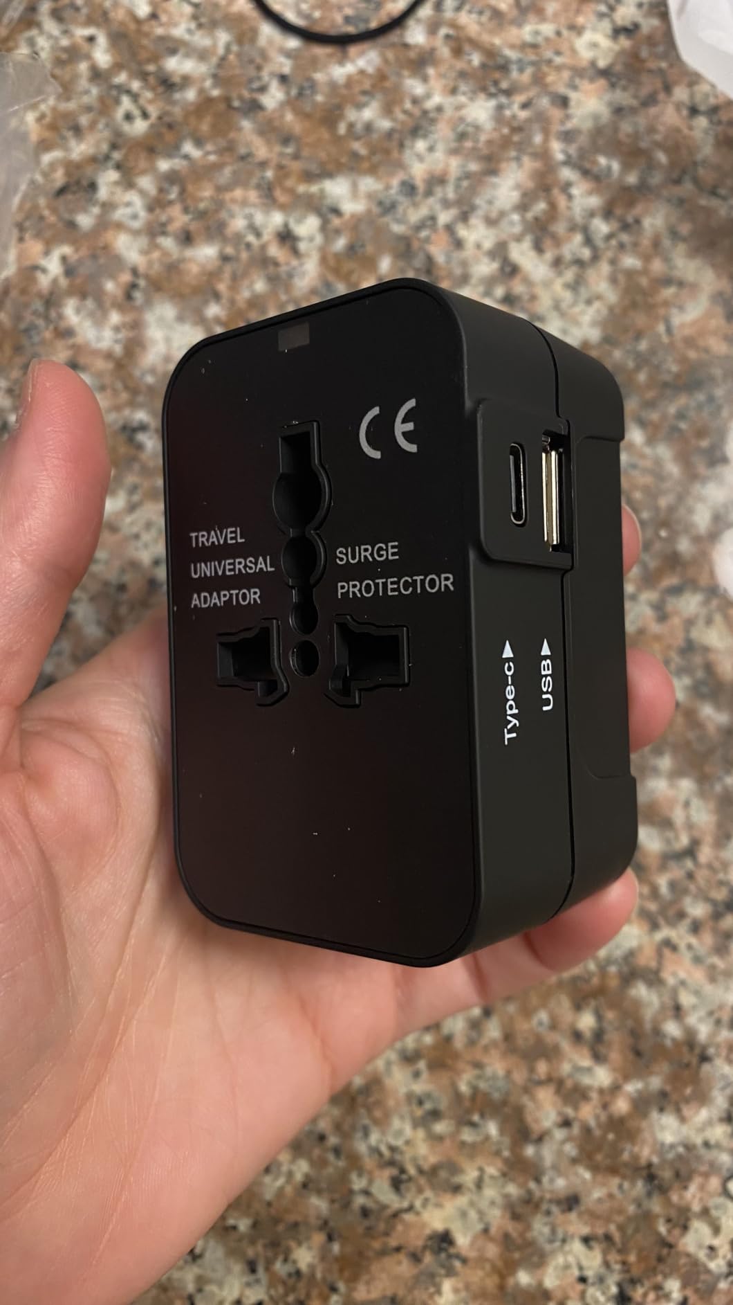 Travel Adapter USB C, Universal All in One Worldwide Travel Adapter Fast Charge GaN PD3.0 Type C USB-A Quick Charging Ports Power Converters Wall Charger AC Power Plug Adapter for USA EU UK AUS Black Customer Review Travel Adapter USB C, Universal All in One Worldwide Travel Adapter Fast Charge GaN PD3.0 Type C USB-A Quick Charging Ports Power Converters Wall Charger AC Power Plug Adapter for USA EU UK AUS Black - Customer Photo 1