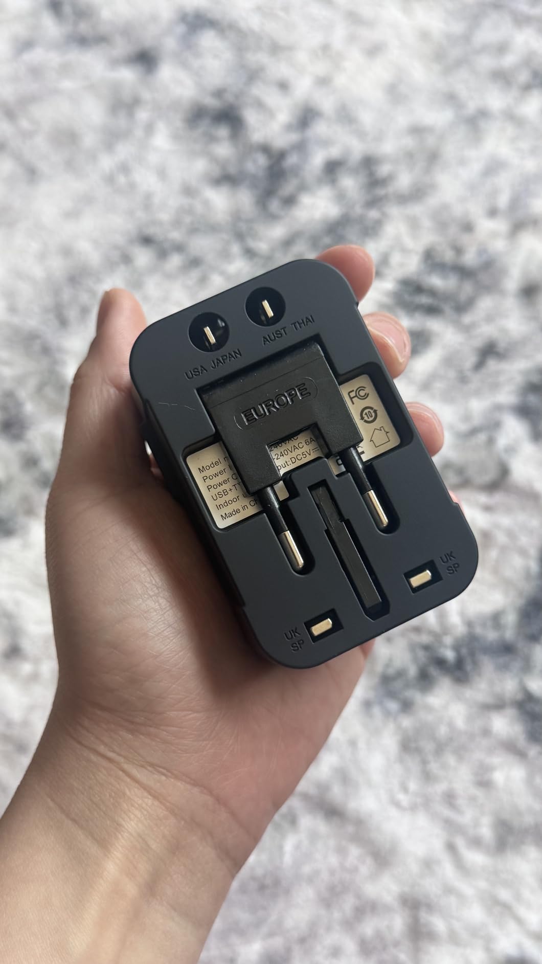 Travel Adapter USB C, Universal All in One Worldwide Travel Adapter Fast Charge GaN PD3.0 Type C USB-A Quick Charging Ports Power Converters Wall Charger AC Power Plug Adapter for USA EU UK AUS Black Customer Review Travel Adapter USB C, Universal All in One Worldwide Travel Adapter Fast Charge GaN PD3.0 Type C USB-A Quick Charging Ports Power Converters Wall Charger AC Power Plug Adapter for USA EU UK AUS Black - Customer Photo 3