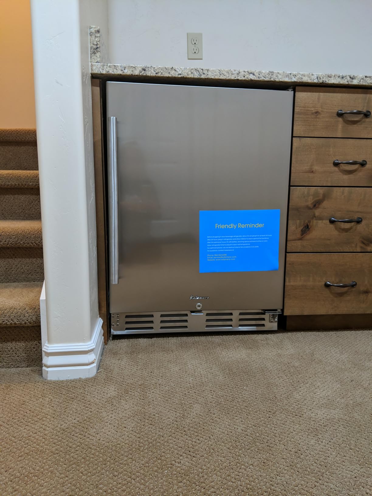 Kalamera 24 inch Beverage Refrigerator - 154 Cans Capacity Beverage Cooler- Fit Perfectly into 24