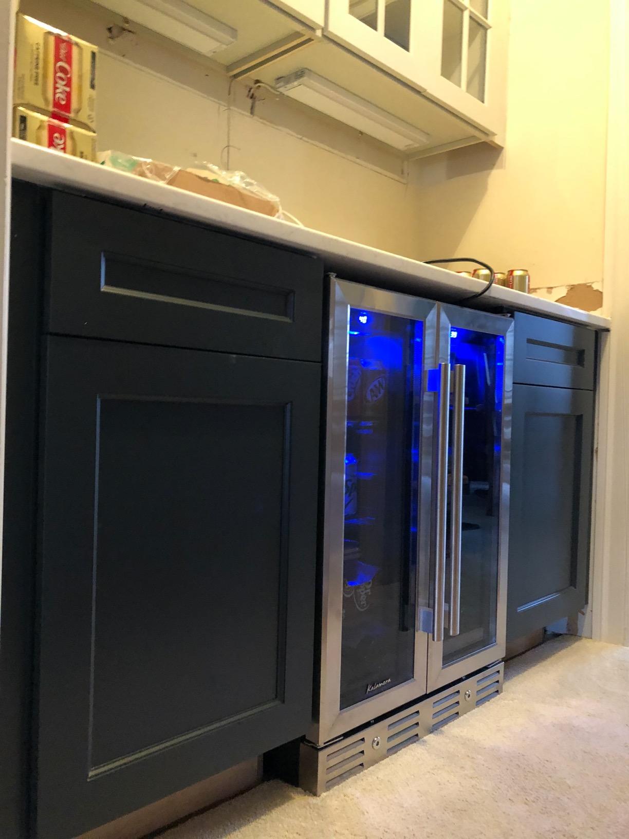 Kalamera 24 inch Beverage Refrigerator - 154 Cans Capacity Beverage Cooler- Fit Perfectly into 24