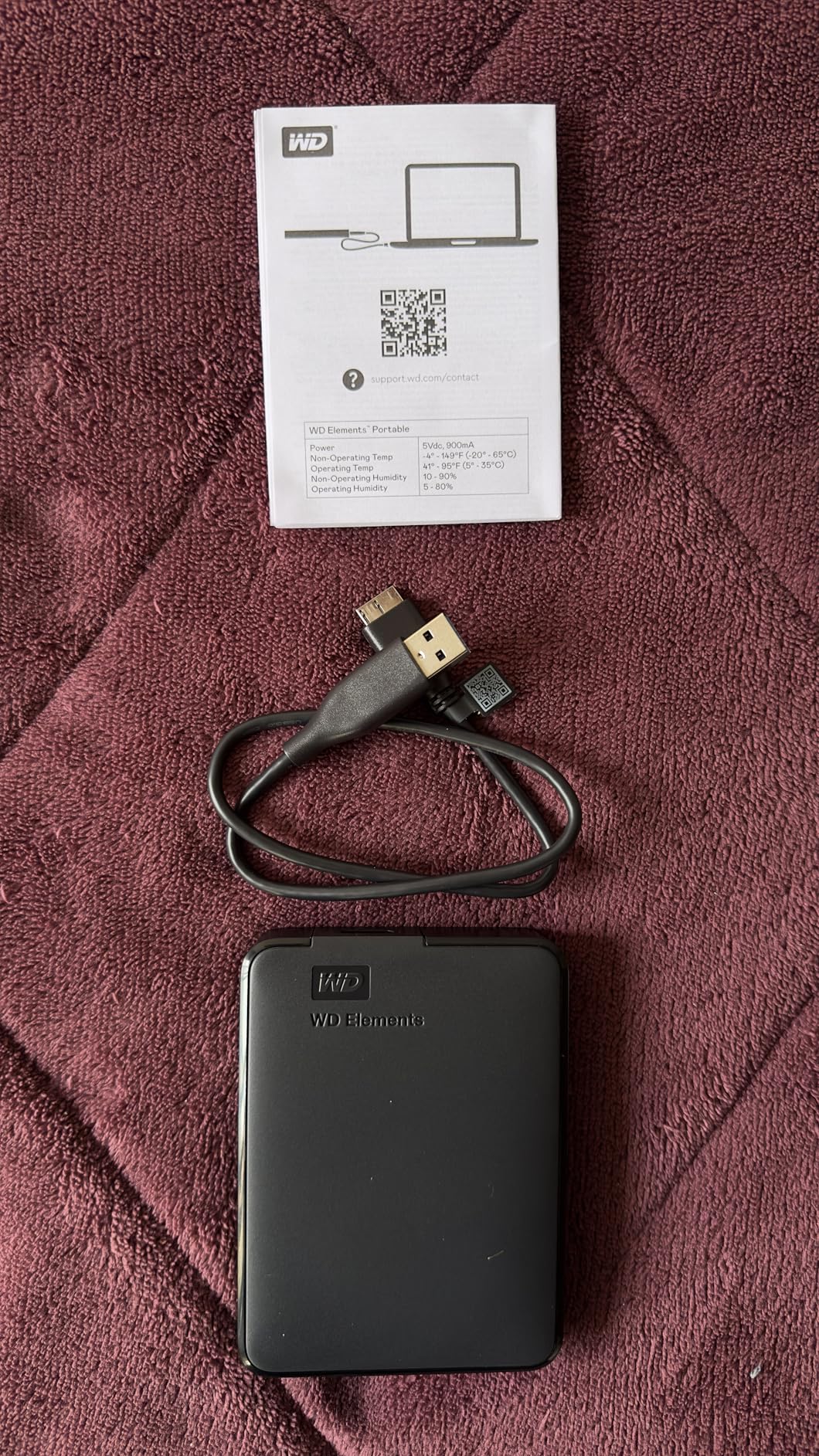 WD 2TB Elements Portable External Hard Drive for Windows, USB 3.2 Gen 1/USB 3.0 for PC & Mac, Plug and Play Ready - WDBU6Y0020BBK-WESN - Customer Photo 2