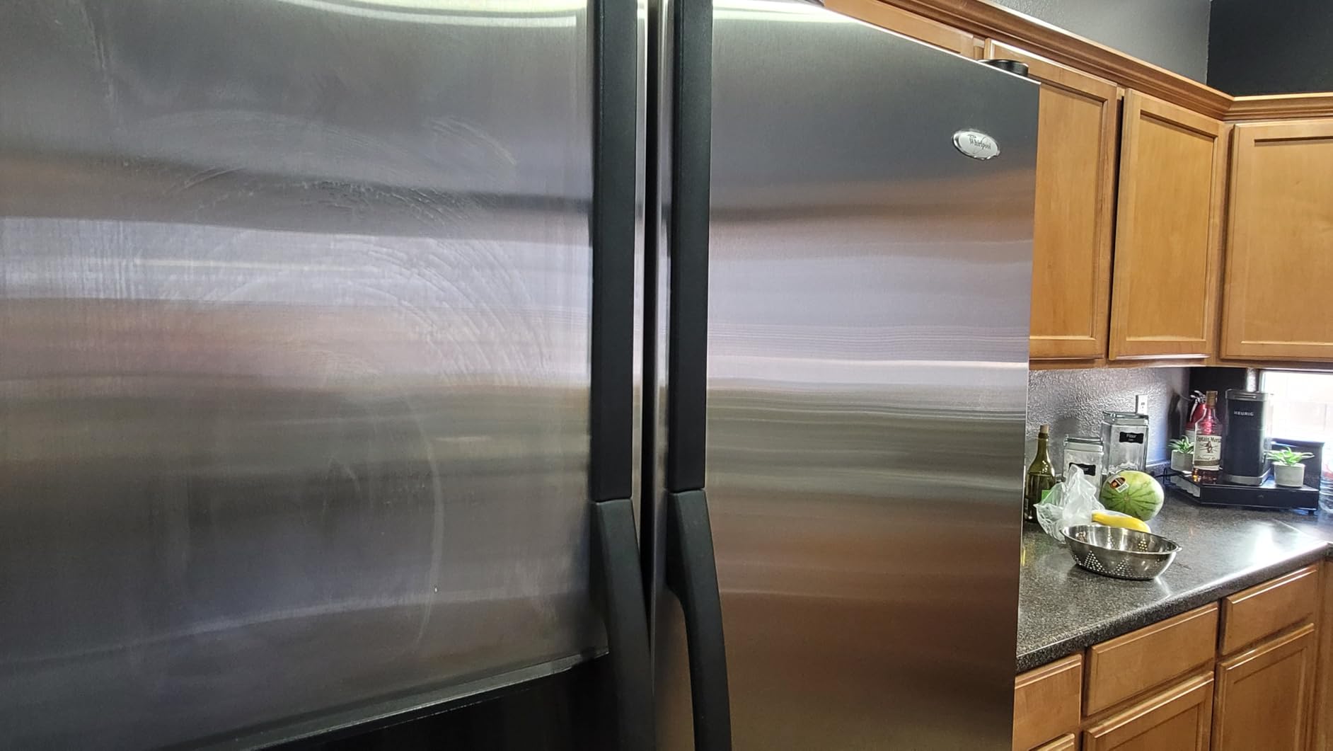 Weiman Stainless Steel Cleaner and Polish - Microfiber Cloth - Protects Appliances from Fingerprints and Leaves a Streak-Free Shine for Refrigerator | Dishwasher | Oven | Grill - Customer Photo 1