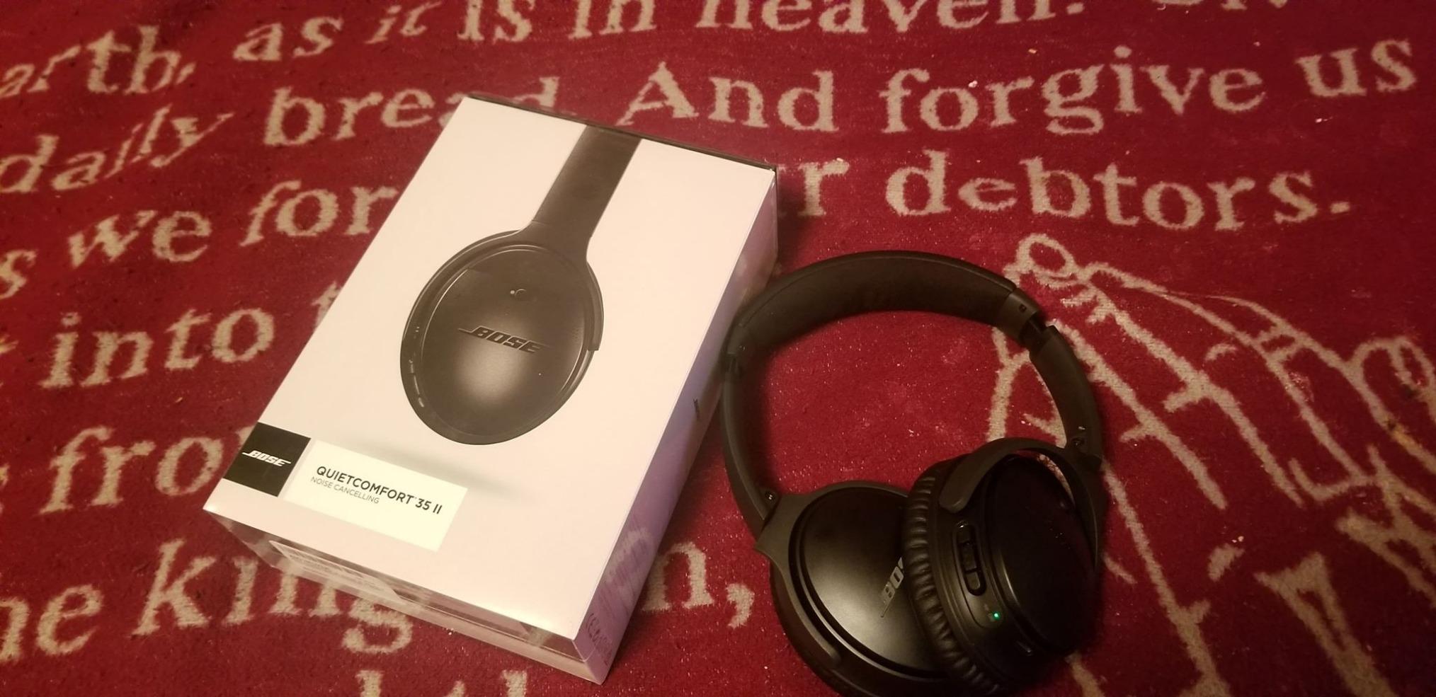 Bose QuietComfort 35 II Wireless Bluetooth Headphones, Noise-Cancelling, with Alexa Voice Control - Black Customer Review Bose QuietComfort 35 II Wireless Bluetooth Headphones, Noise-Cancelling, with Alexa Voice Control - Black - Customer Photo 2