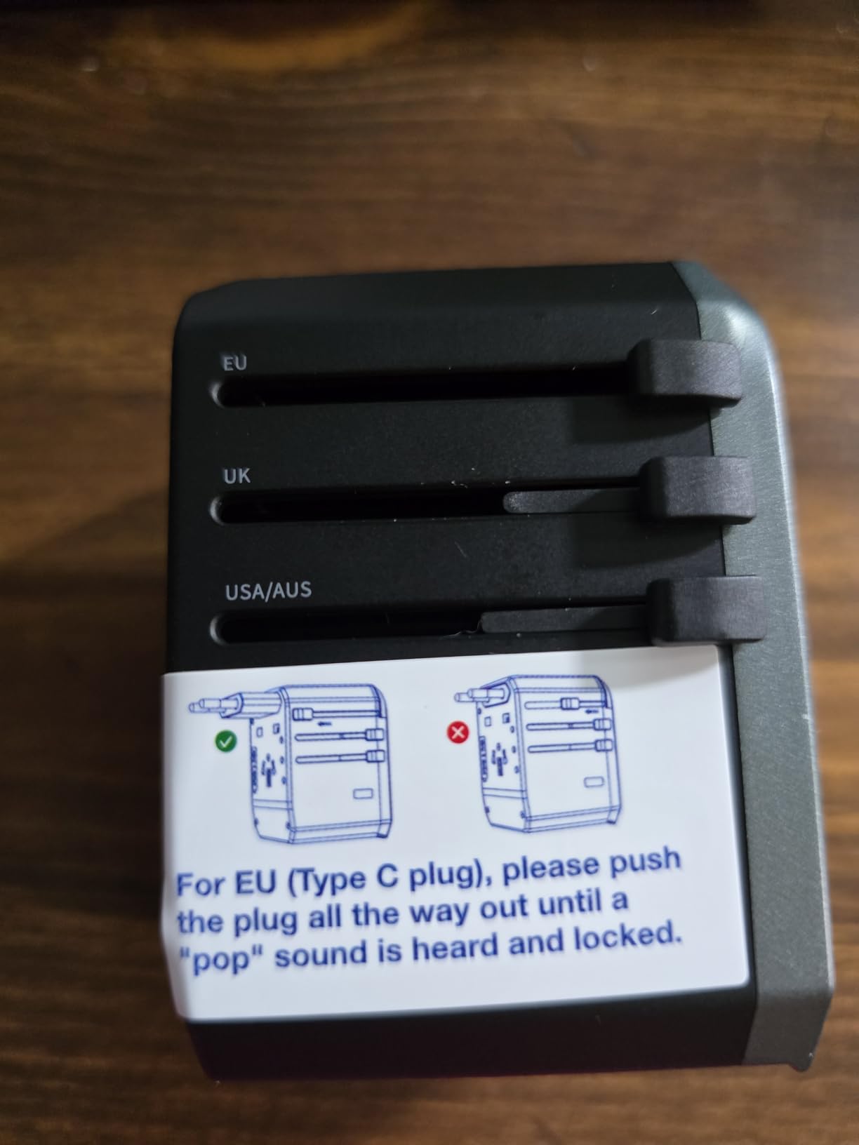 EPICKA Universal Travel Adapter, European Travel Plug Adapter (Not a Voltage Converter) - International Power Adapter Worldwide Charger with USB-C & 4 USB-A Ports, Travel Essentials (TA-105, Grey) Customer Review EPICKA Universal Travel Adapter, European Travel Plug Adapter (Not a Voltage Converter) - International Power Adapter Worldwide Charger with USB-C & 4 USB-A Ports, Travel Essentials (TA-105, Grey) - Customer Photo 2