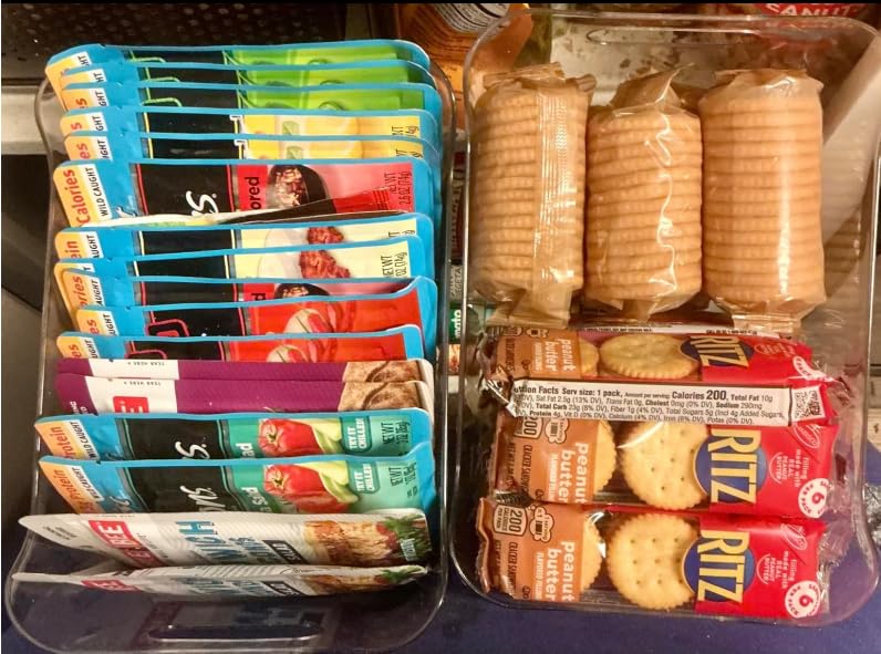 BINO | Plastic Storage Bins, Large - 2 Pack, Clear | THE SOHO COLLECTION | Pantry Organizers and Storage Containers | Fridge Organizer Bins | Kitchen Cabinet Organizer | Medicine Cabinet Bin - Customer Photo 2