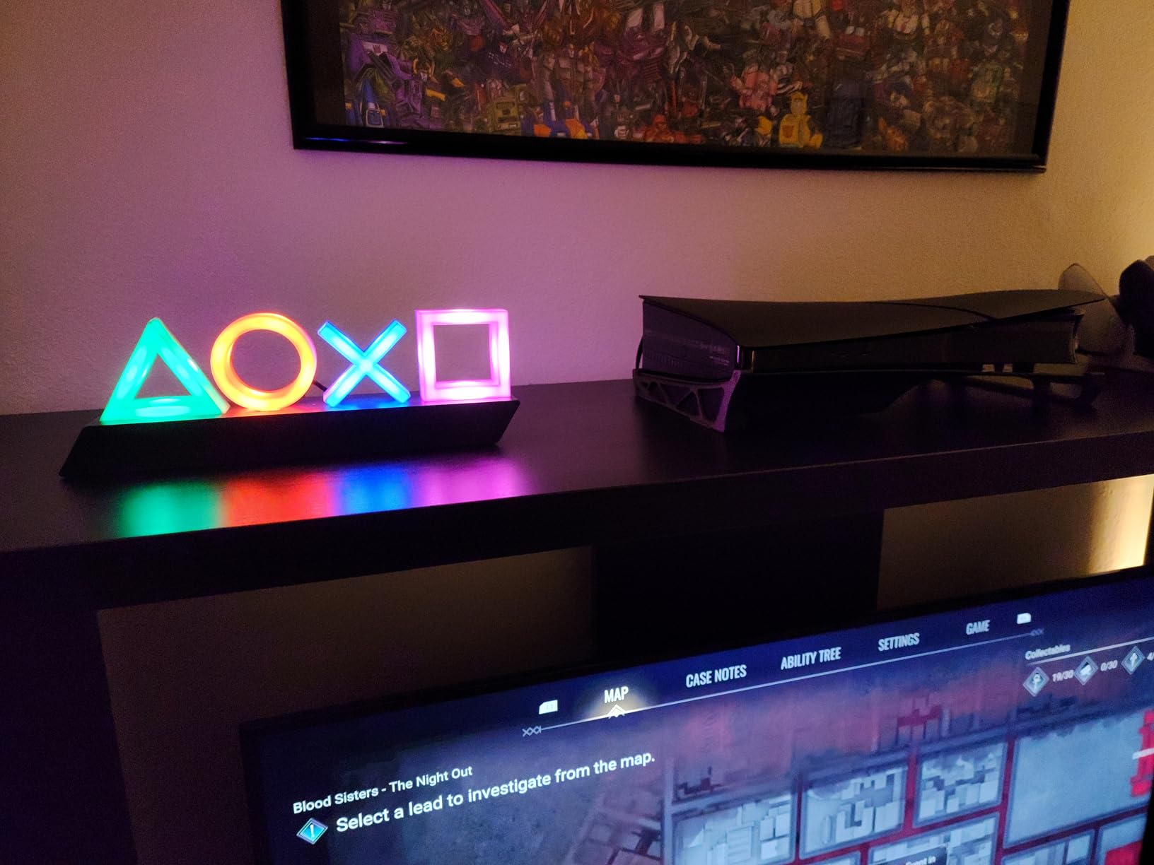 Paladone Playstation Controller Icons Light with 3 Light Modes - Sound Reactive, Dynamic Phasing, and Standard Mode - Gaming Desk Accessories and Game Room Decor - Customer Photo 1