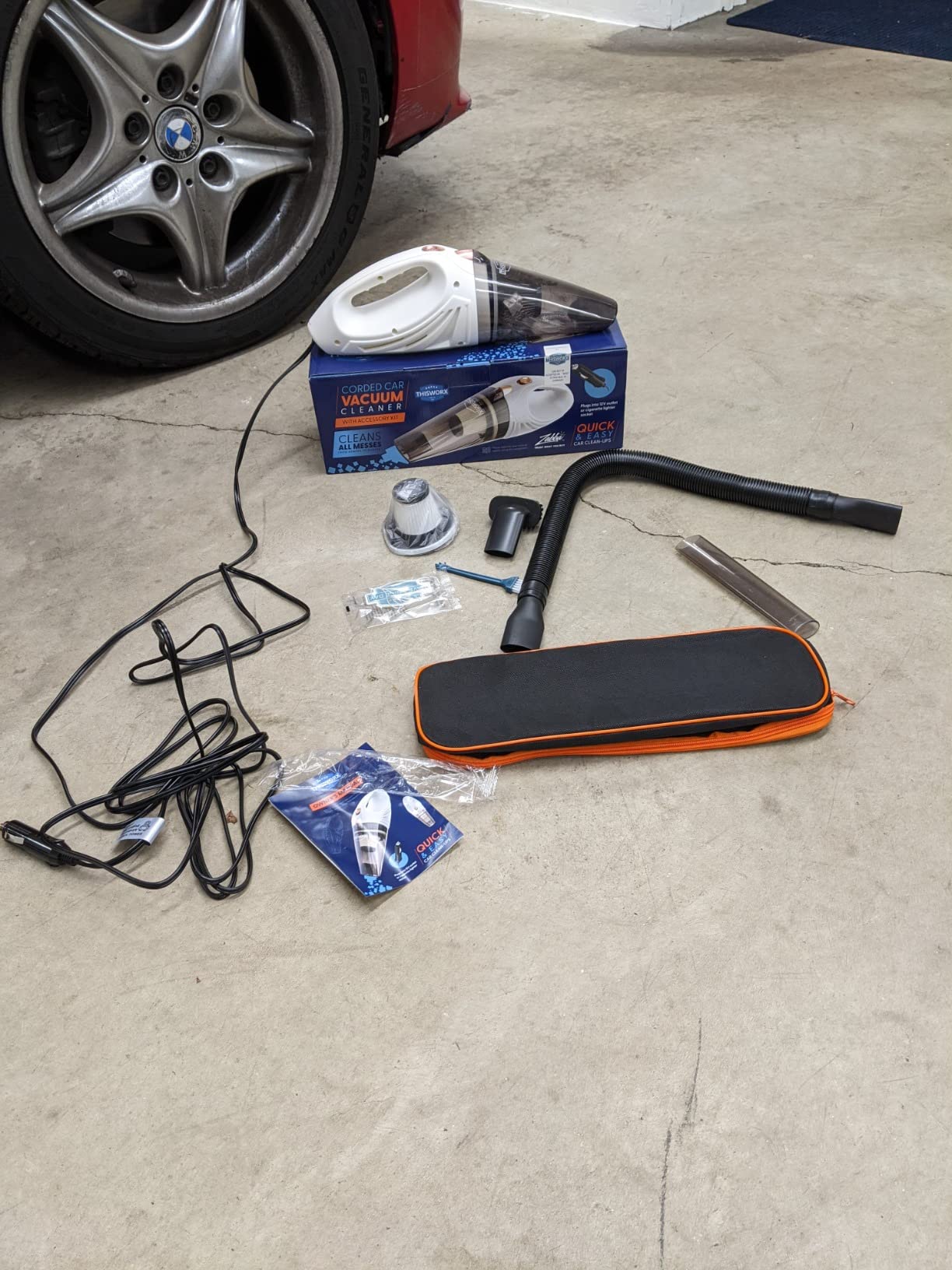 ThisWorx Car Vacuum Cleaner 2.0, Portable Handheld Mini Vacuums Cleaner W/ 16ft Cord, LED Light, Bag, & Attachments- Small Vac for RV, Boats, Travel, Car Accessories, Lightweight - Customer Photo 1