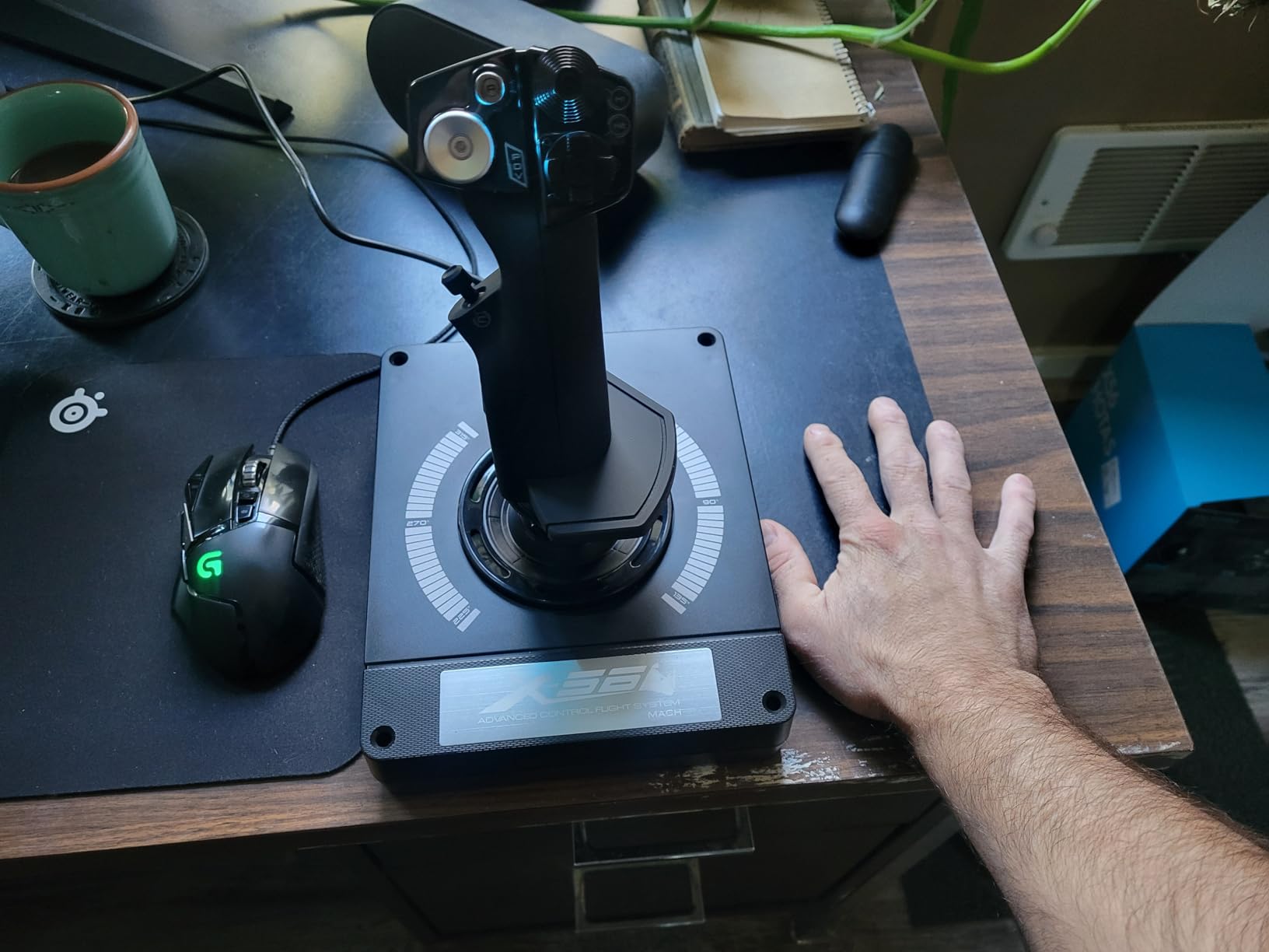 Logitech G X56 H.O.T.A.S Throttle and Joystick Flight Simulator Game Controller, 4 Spring Options, +189 Programmable Controls, RGB Lighting, 2x USB, PC - Black - Customer Photo 2