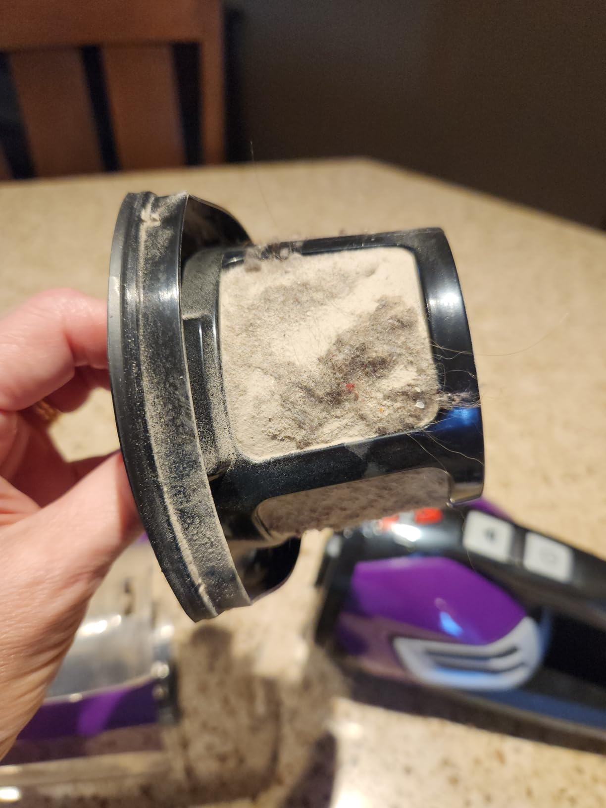 BISSELL Pet Hair Eraser Cordless Hand Vacuum, Lithium Ion, Home, Auto, and Pet Vacuum, Easy-Empty Dirt Bin, Upholstery Tool, Brush Tool, and Crevice Tool Included, 2390A - Customer Photo 4