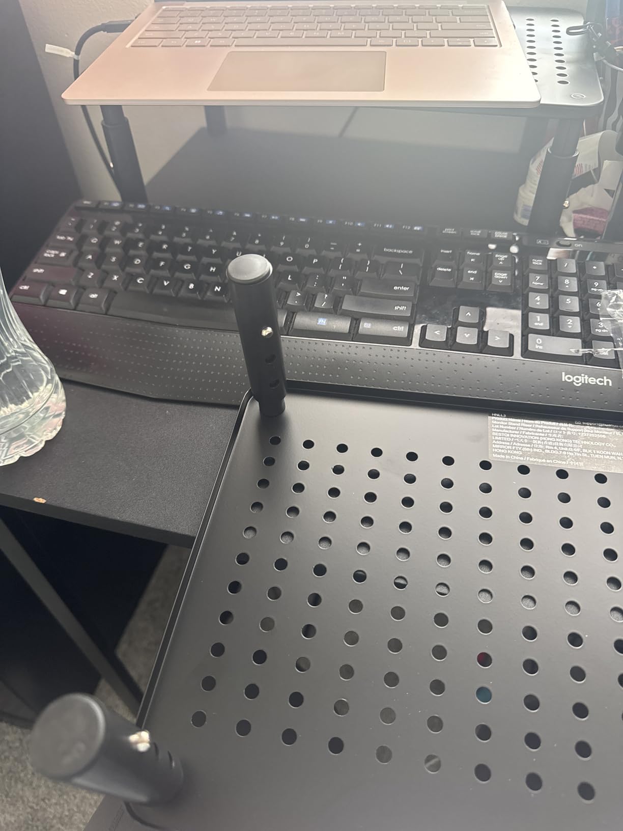 HUANUO Monitor Stand, Monitor Stand Riser 3 Height Adjustable, Monitor Riser with Airflow Vents, Laptop Stand for Desk, Laptop Riser, Desk Organizer for Monitor, 15.6