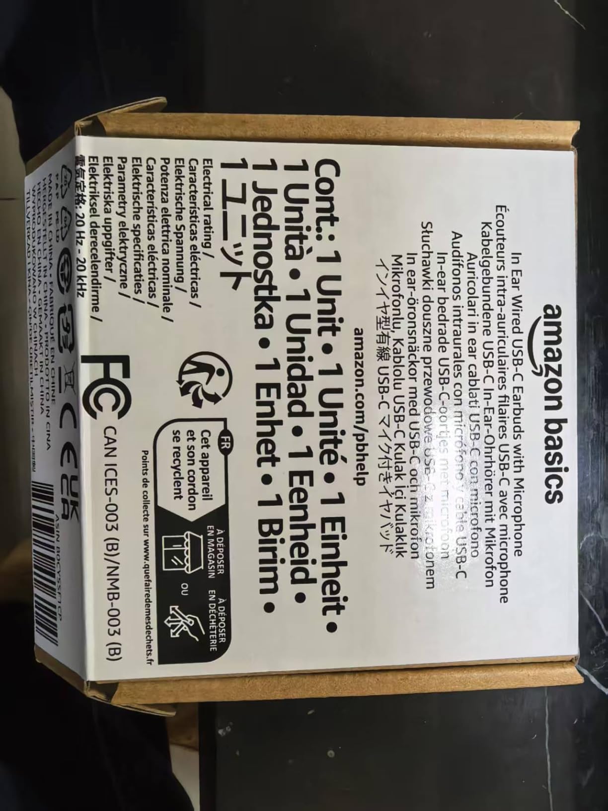 Amazon Basics Wired Earbuds with Microphone, In Ear Headphones, 3.5mm Jack, 4.2 ft long cable, S/M/L Ear Tips, Black Customer Review Amazon Basics Wired Earbuds with Microphone, In Ear Headphones, 3.5mm Jack, 4.2 ft long cable, S/M/L Ear Tips, Black - Customer Photo 2