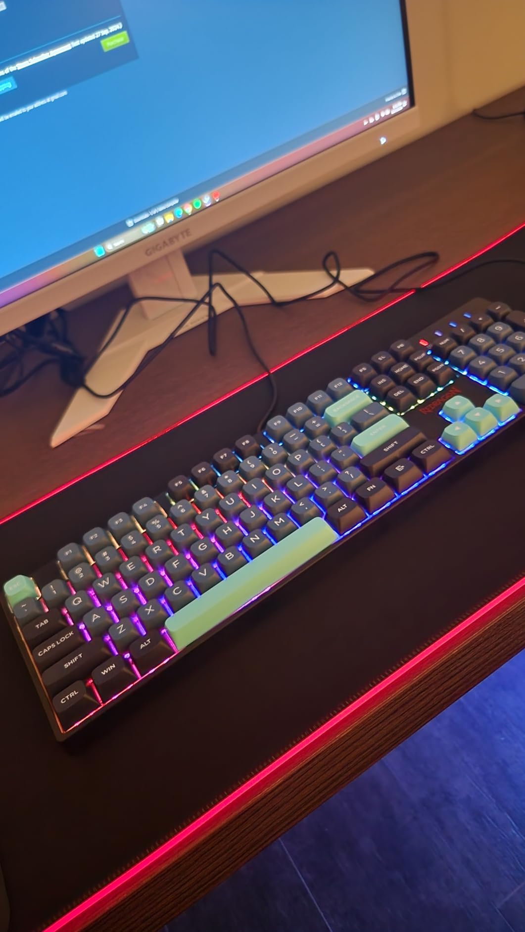 Redragon K582 RGB Mechanical Gaming Keyboard, 100% 104 Keys Standard Layout Gaming Keyboard with Double-Shot ABS Keycaps, Dynamic 16.8M RGB Backlit & Linear Red Switch, Redefine Software Supported Customer Review Redragon K582 RGB Mechanical Gaming Keyboard, 100% 104 Keys Standard Layout Gaming Keyboard with Double-Shot ABS Keycaps, Dynamic 16.8M RGB Backlit & Linear Red Switch, Redefine Software Supported - Customer Photo 4