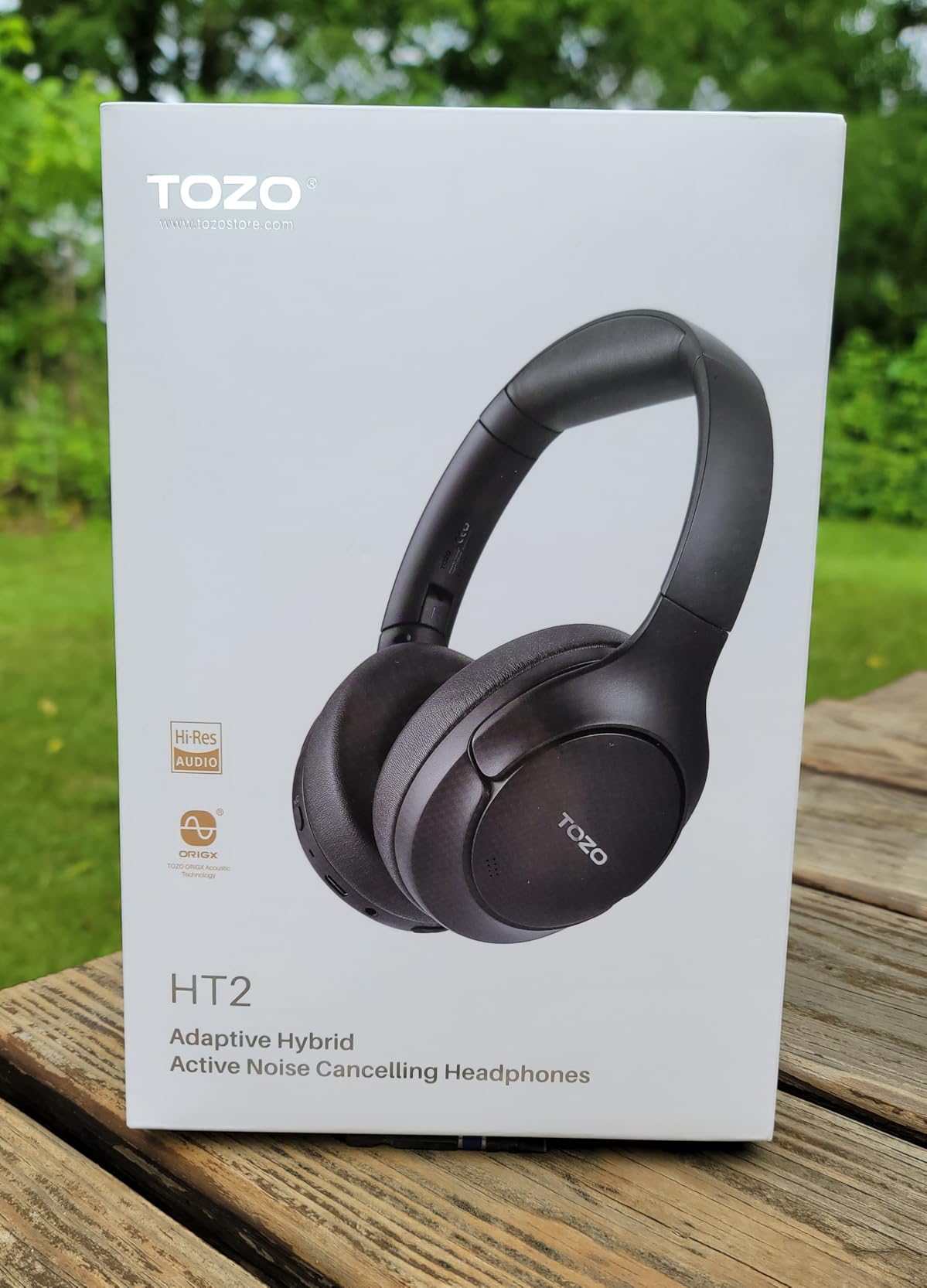 TOZO HT2 Hybrid Active Noise Cancelling Headphones, Wireless Over Ear Bluetooth Headset, 60H Playtime, Hi-Res Audio Custom EQ via App Deep Bass Comfort Fit Ear Cups, for Home Office Travel Black - Customer Photo 2