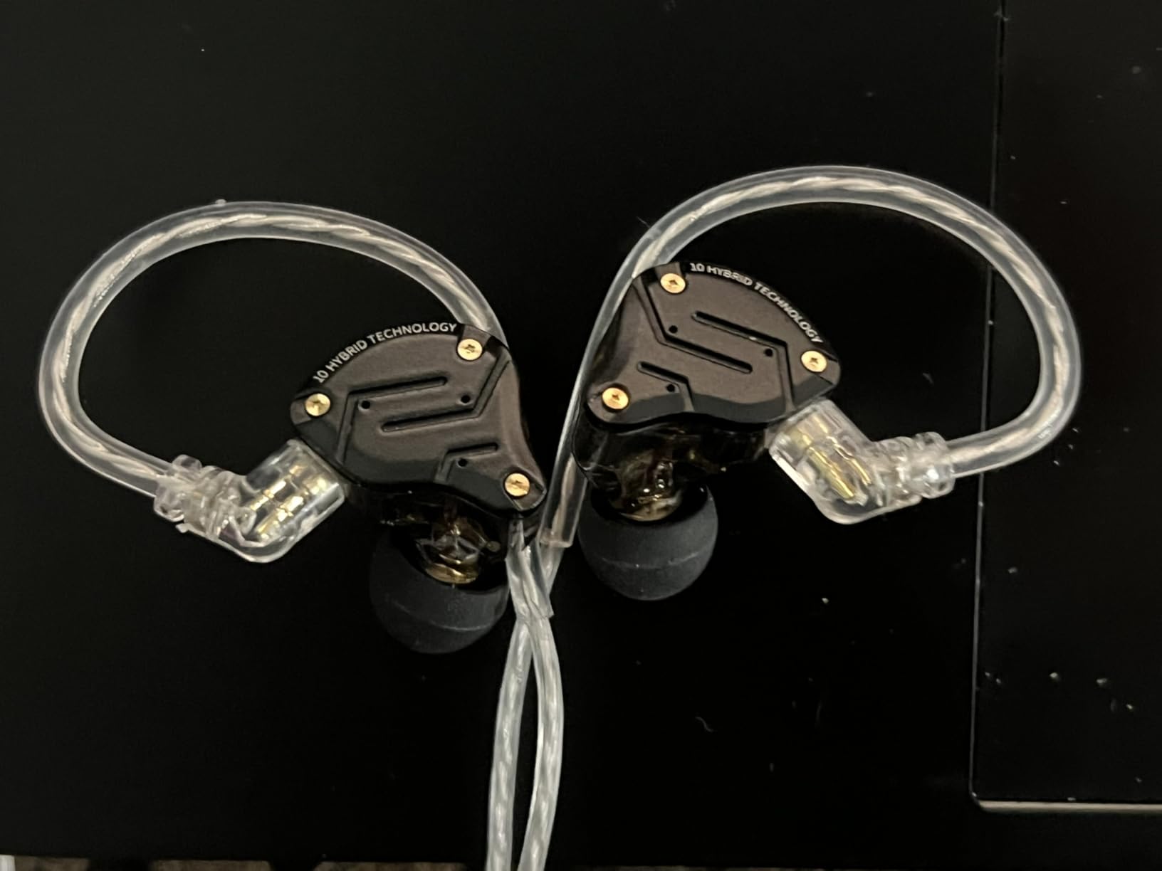 Linsoul KZ ZS10 Pro, 4BA+1DD 5 Driver in Ear Monitor, HiFi Wired Earbuds, Gaming Earbuds, Hybrid IEM Earphones with Stainless Steel Faceplate, Detachable Cable for Musician(Without Mic, Black) - Customer Photo 2