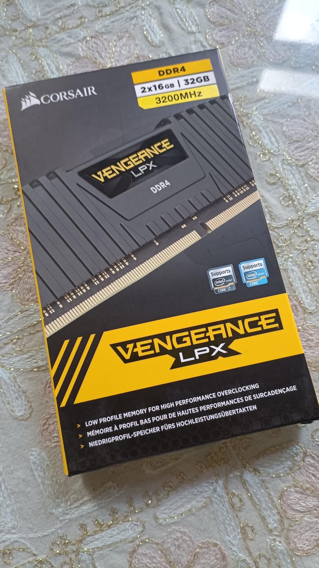 CORSAIR VENGEANCE LPX DDR4 RAM 32GB (2x16GB) 3200MHz CL16-20-20-38 1.35V Intel AMD Desktop Computer Memory - Black (CMK32GX4M2E3200C16) Customer Review CORSAIR VENGEANCE LPX DDR4 RAM 32GB (2x16GB) 3200MHz CL16-20-20-38 1.35V Intel AMD Desktop Computer Memory - Black (CMK32GX4M2E3200C16) - Customer Photo 1