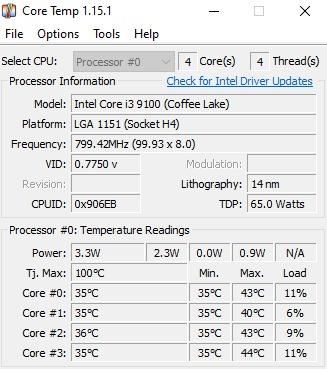 Intel Core i3-9100 Desktop Processor 4 Cores up to 4.2 GHz LGA1151 300 Series 65W Customer Review Intel Core i3-9100 Desktop Processor 4 Cores up to 4.2 GHz LGA1151 300 Series 65W - Customer Photo 2