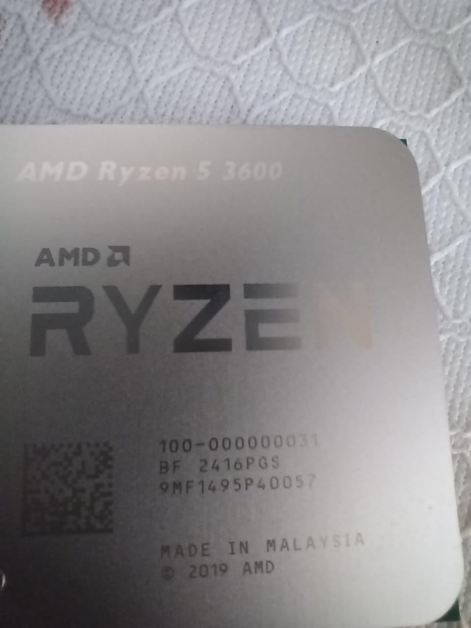 AMD Ryzen 5 3600 6-Core, 12-Thread Unlocked Desktop Processor with Wraith Stealth Cooler Customer Review AMD Ryzen 5 3600 6-Core, 12-Thread Unlocked Desktop Processor with Wraith Stealth Cooler - Customer Photo 5