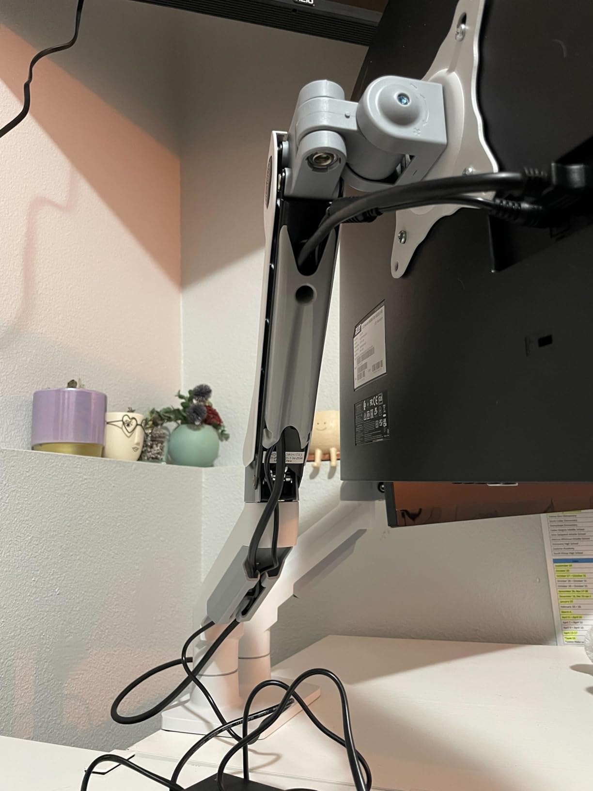 HUANUO Dual Monitor Stand - Full Adjustable Monitor Desk Mount Swivel Vesa Bracket with C Clamp, Grommet Mounting Base for 13 to 32 Inch Computer Screens - Each Arm Holds 4.4 to 19.8lbs Customer Review HUANUO Dual Monitor Stand - Full Adjustable Monitor Desk Mount Swivel Vesa Bracket with C Clamp, Grommet Mounting Base for 13 to 32 Inch Computer Screens - Each Arm Holds 4.4 to 19.8lbs - Customer Photo 1