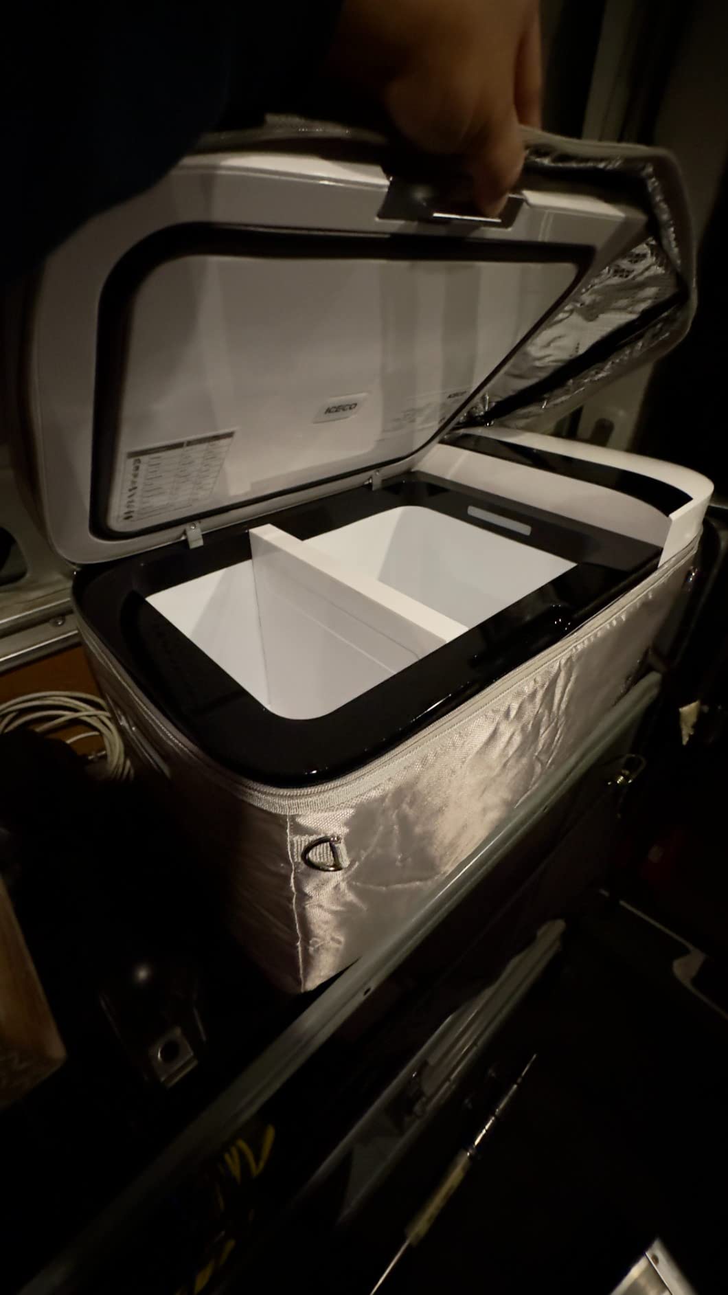 ICECO GO20 Dual Zone 12V Refrigerator, Portable Fridge Freezer with SECOP Compressor, DC 12/24V, AC 100-240V, 0℉ to 50℉, Electric Cooler for Truck, RV, SUV, Outdoor, Driving, 21 Quart, Gray Customer Review ICECO GO20 Dual Zone 12V Refrigerator, Portable Fridge Freezer with SECOP Compressor, DC 12/24V, AC 100-240V, 0℉ to 50℉, Electric Cooler for Truck, RV, SUV, Outdoor, Driving, 21 Quart, Gray - Customer Photo 4