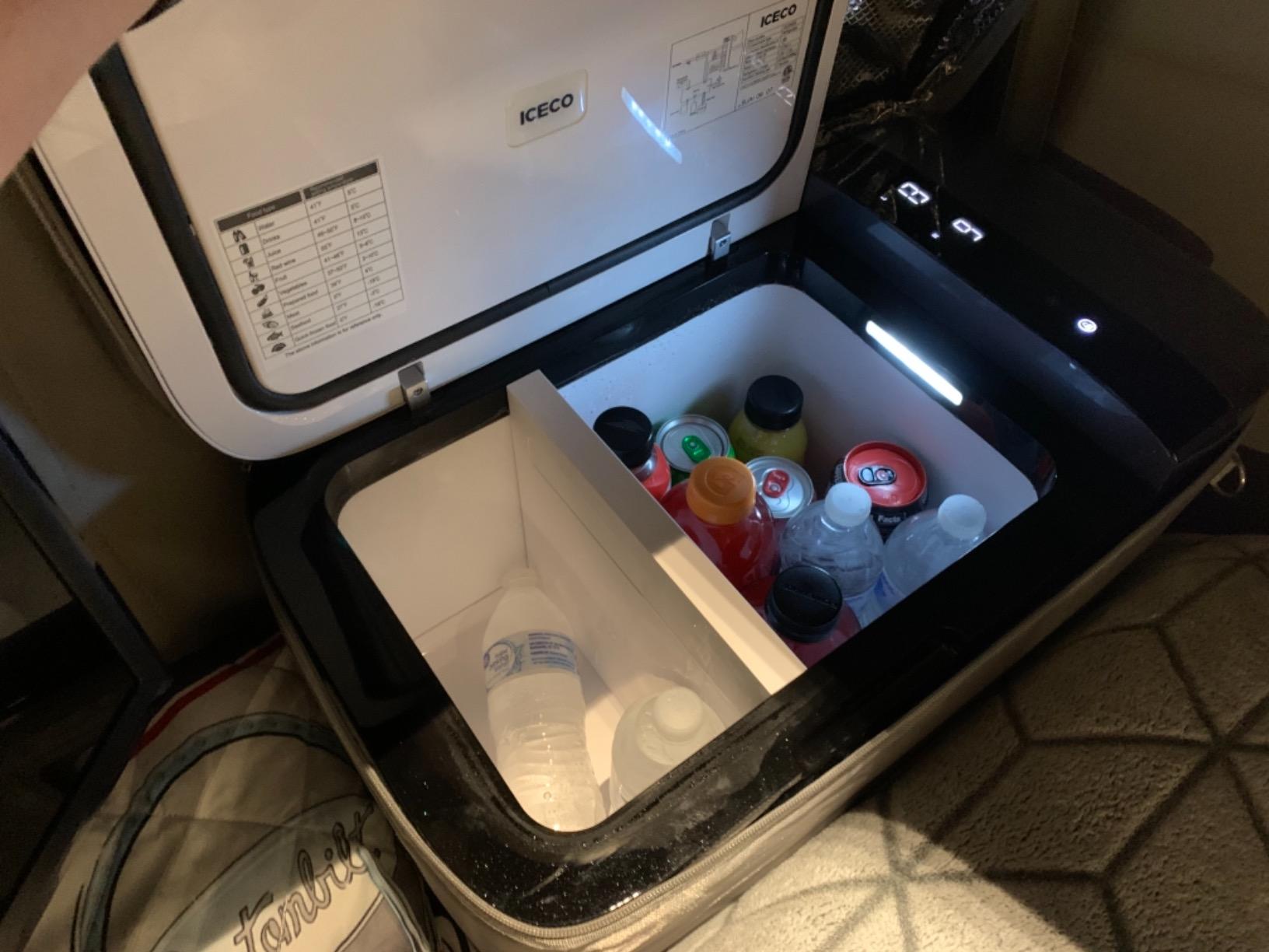 ICECO GO20 Dual Zone 12 Volt Refrigerator, 12V Car Refrigerator with Secop Compressor, Separate Control, DC & AC, 0℉ - 50℉, Portable Freezer Compressor Cooler for Outdoor, White, 21 Quart(20 Liter) Customer Review ICECO GO20 Dual Zone 12 Volt Refrigerator, 12V Car Refrigerator with Secop Compressor, Separate Control, DC & AC, 0℉ - 50℉, Portable Freezer Compressor Cooler for Outdoor, White, 21 Quart(20 Liter) - Customer Photo 1