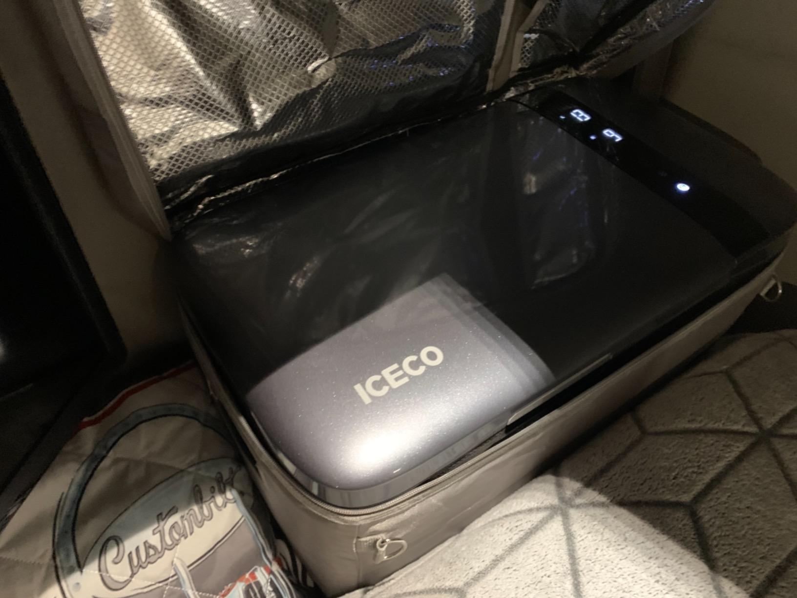 ICECO GO20 Dual Zone 12 Volt Refrigerator, 12V Car Refrigerator with Secop Compressor, Separate Control, DC & AC, 0℉ - 50℉, Portable Freezer Compressor Cooler for Outdoor, White, 21 Quart(20 Liter) Customer Review ICECO GO20 Dual Zone 12 Volt Refrigerator, 12V Car Refrigerator with Secop Compressor, Separate Control, DC & AC, 0℉ - 50℉, Portable Freezer Compressor Cooler for Outdoor, White, 21 Quart(20 Liter) - Customer Photo 2