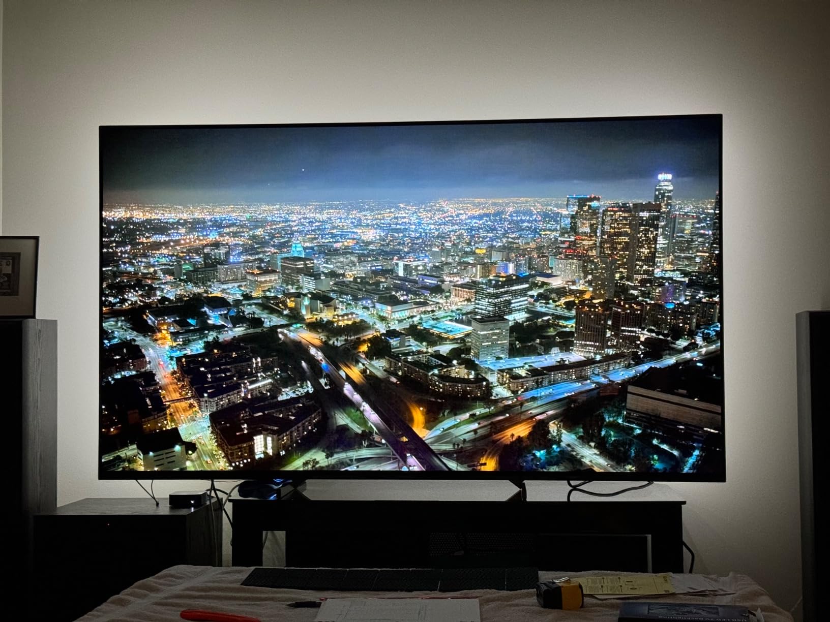 HAMLITE TV Bias Lighting 6500K True White for 70 72 75 80 82 85 Inch TV, 18Ft USB TV LED Backlight with RF Remote Cover 4 Sides Behind TV Background Room Decor Gaming Light for Men Ambient Mood Light - Customer Photo 1