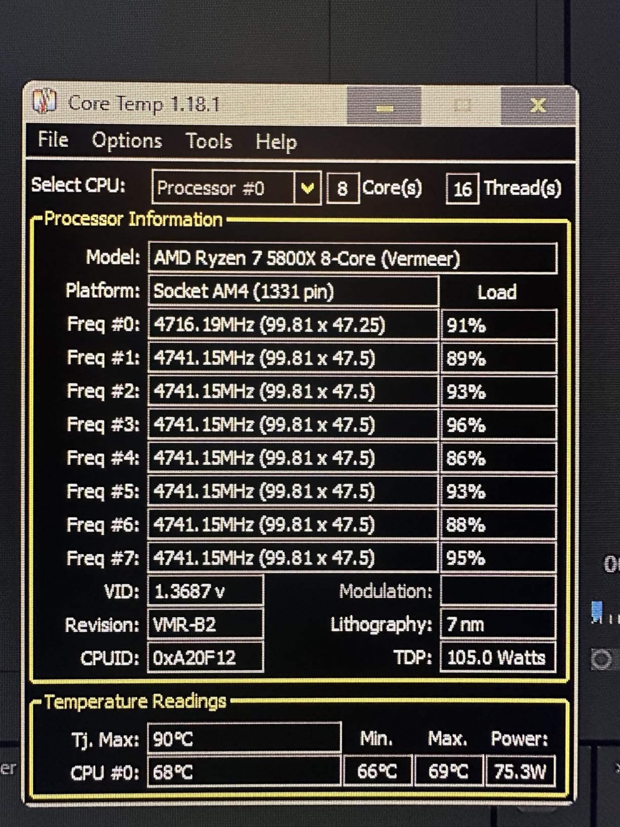 AMD Ryzen 7 5800X 8-core, 16-thread unlocked desktop processor - Customer Photo 2