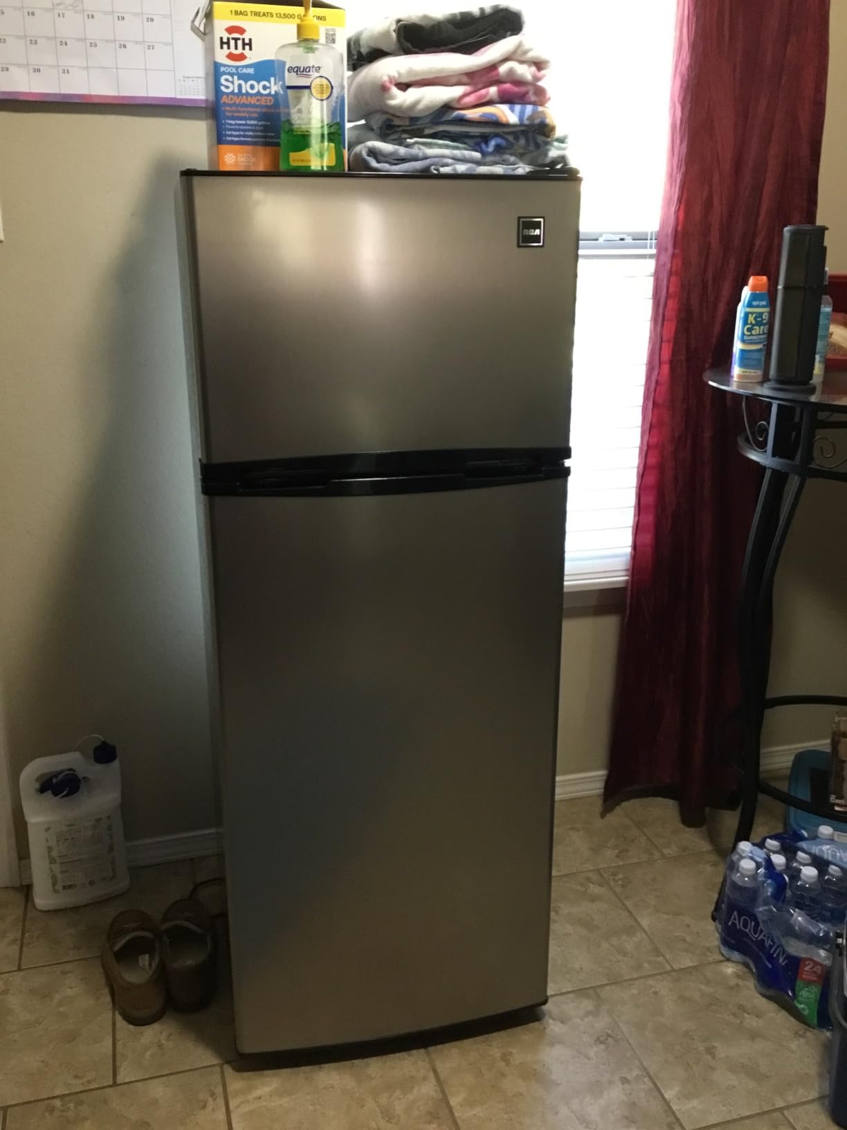 ARCTIC CHEF ACFR725AMZ6COM 2 Door Apartment Size Refrigerator with Freezer, Stainless - Customer Photo 2