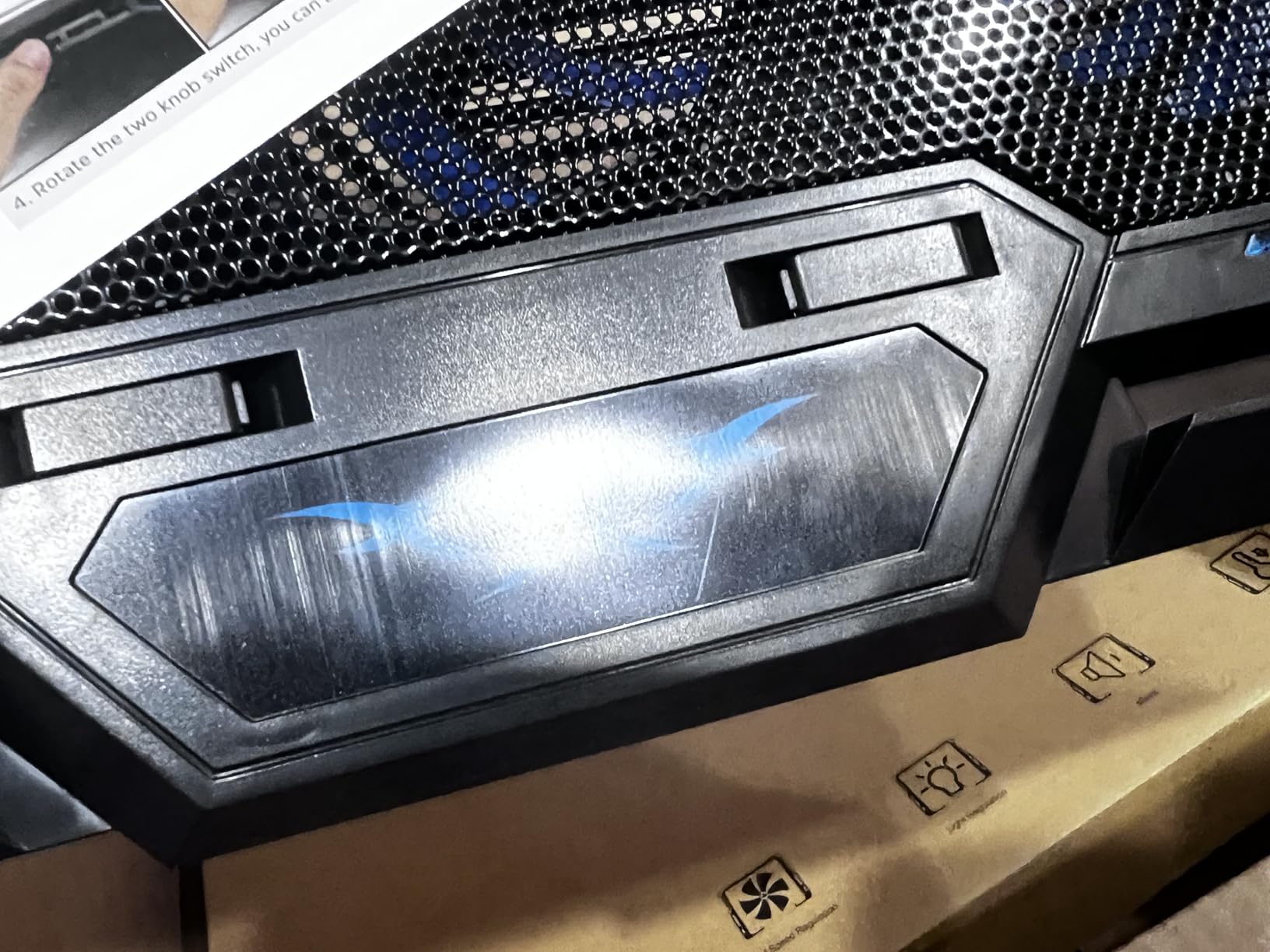 Laptop Cooling Pad, Laptop Cooler with 6 Quiet Led Fans for 15.6-17 Inch Laptop Cooling Fan Stand, Portable Ultra Slim USB Powered Gaming Laptop Cooling Pad, Switch Control Fan Speed Function Customer Review Laptop Cooling Pad, Laptop Cooler with 6 Quiet Led Fans for 15.6-17 Inch Laptop Cooling Fan Stand, Portable Ultra Slim USB Powered Gaming Laptop Cooling Pad, Switch Control Fan Speed Function - Customer Photo 1