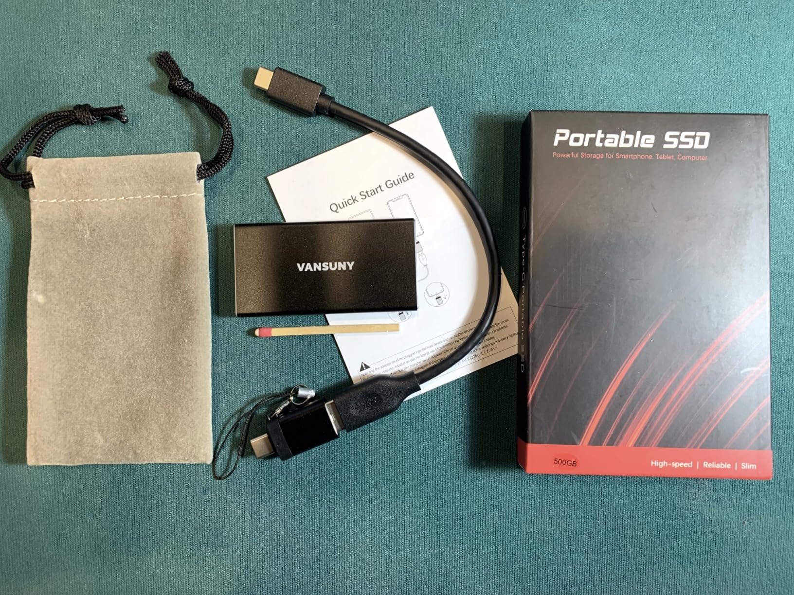 Vansuny 1TB Portable External SSD, USB 3.1 Gen2 500MB/s High-Speed Data Transfer, Metal USB C Mini Portable External Solid State Drive for PC, Laptop, Phones and More Customer Review Vansuny 1TB Portable External SSD, USB 3.1 Gen2 500MB/s High-Speed Data Transfer, Metal USB C Mini Portable External Solid State Drive for PC, Laptop, Phones and More - Customer Photo 3