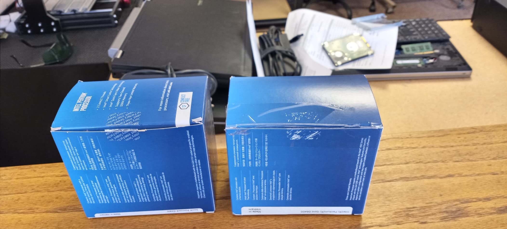 Intel® Pentium Gold G-6400 Desktop Processor 2 Cores 4.0 GHz LGA1200 (Intel® 400 Series chipset) 58W (BX80701G6400) Customer Review Intel® Pentium Gold G-6400 Desktop Processor 2 Cores 4.0 GHz LGA1200 (Intel® 400 Series chipset) 58W (BX80701G6400) - Customer Photo 1