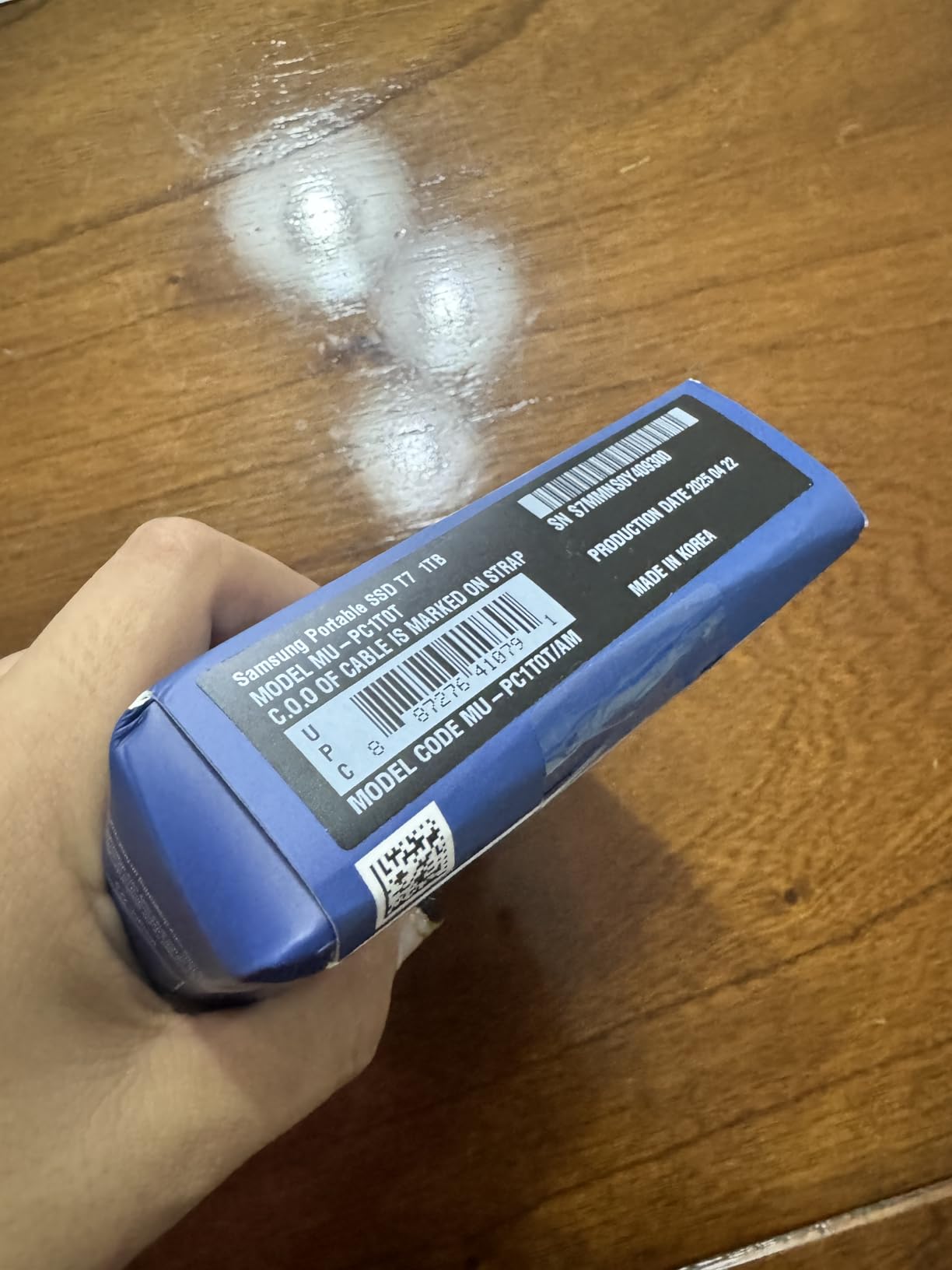 SAMSUNG T7 Portable SSD, 1TB External Solid State Drive, Speeds Up to 1,050MB/s, USB 3.2 Gen 2, Reliable Storage for Gaming, Students, Professionals, MU-PC1T0T/AM, Gray - Customer Photo 5