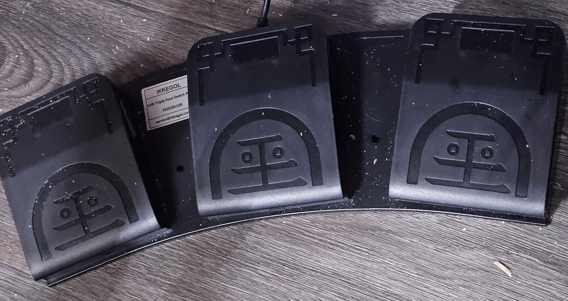 iKKEGOL Upgraded USB Triple Foot Pedal Switch Control 3 Three Key Footswitch Program Customized Computer Keyboard Mouse Game Action HID - Customer Photo 1