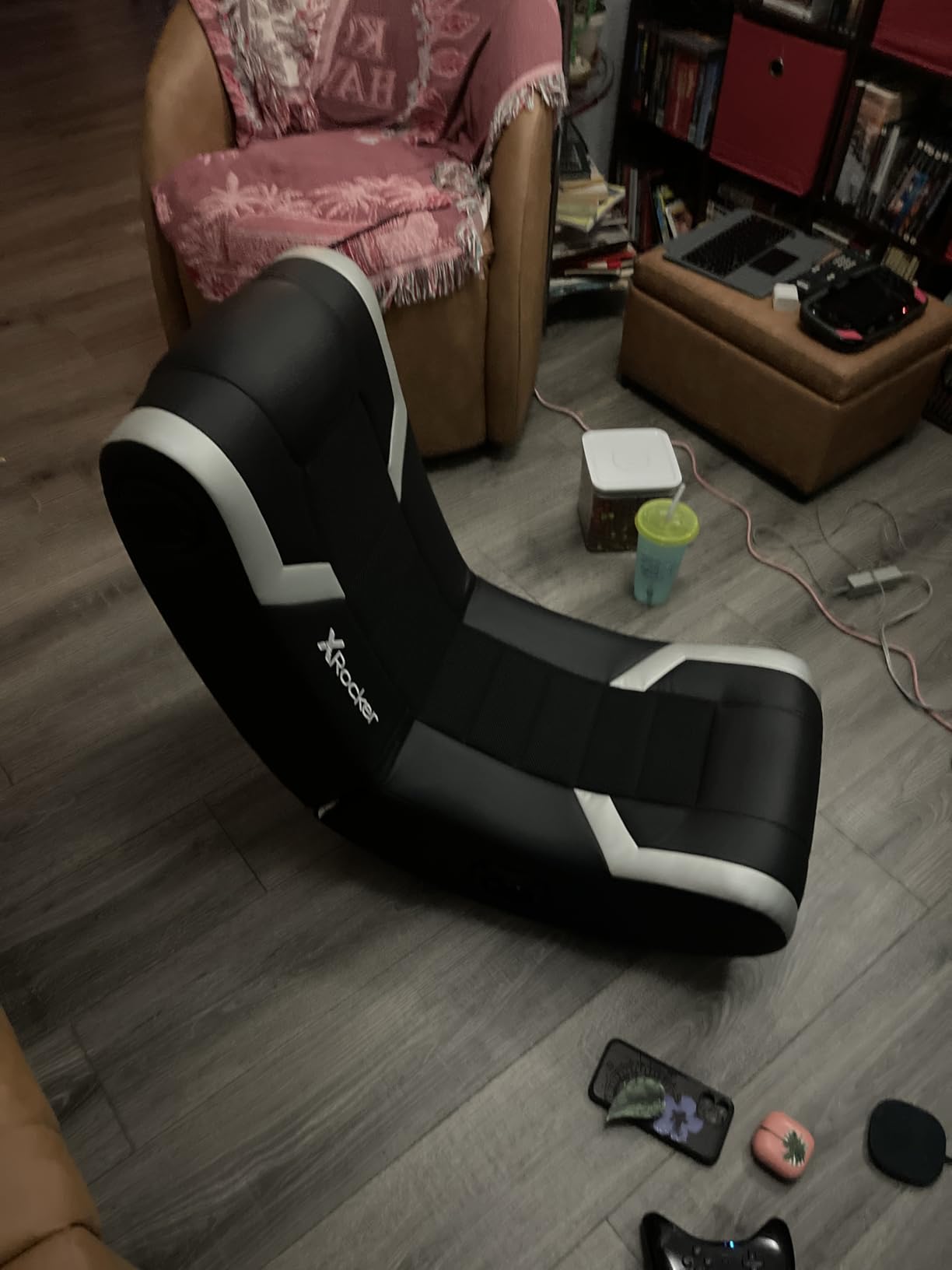X Rocker Video Gaming Floor Rocker Chair, Built-in Audio, Back to School, Foldable, for Gamers, Bedroom, or Game Room for Boys, Girls, Teens 5-17 - Customer Photo 2