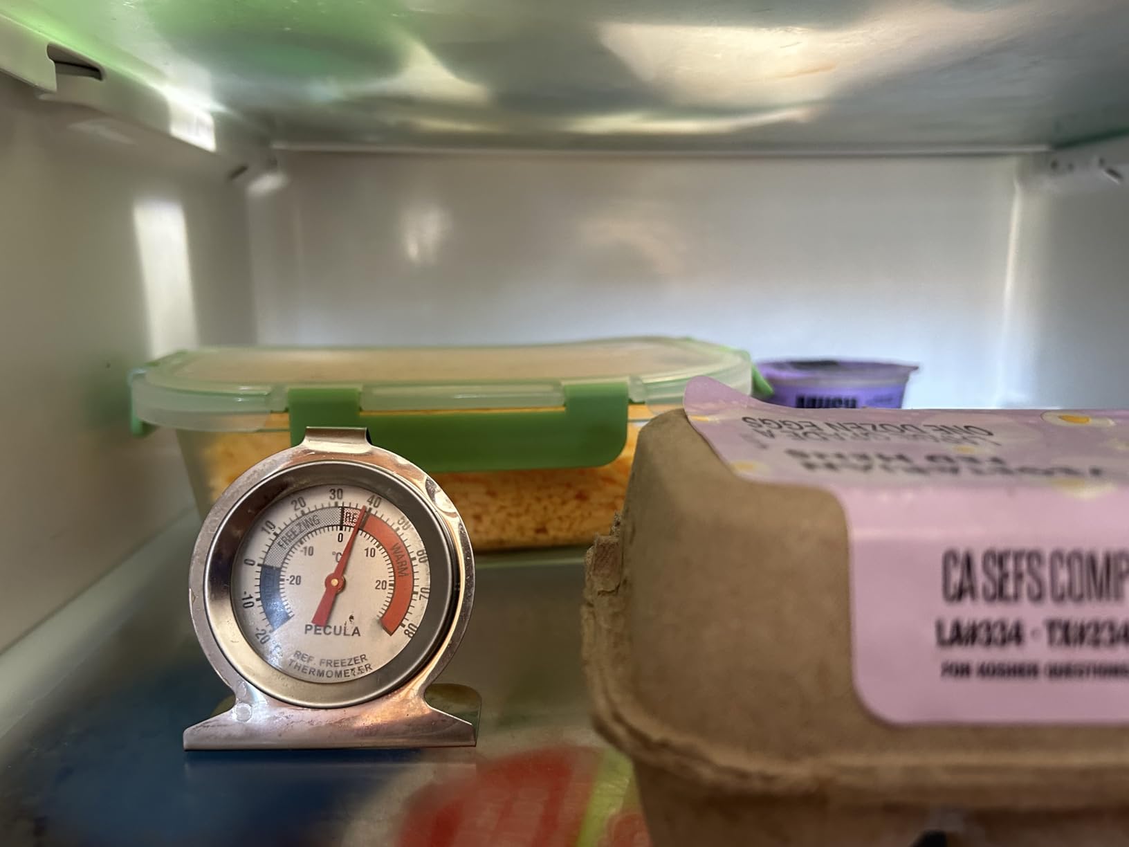 2 Pack Refrigerator Thermometer, 30-30°C/20-80°F, Classic Fridge Thermometer Large Dial with Red Indicator Thermometer for Freezer Refrigerator Cooler - Customer Photo 1