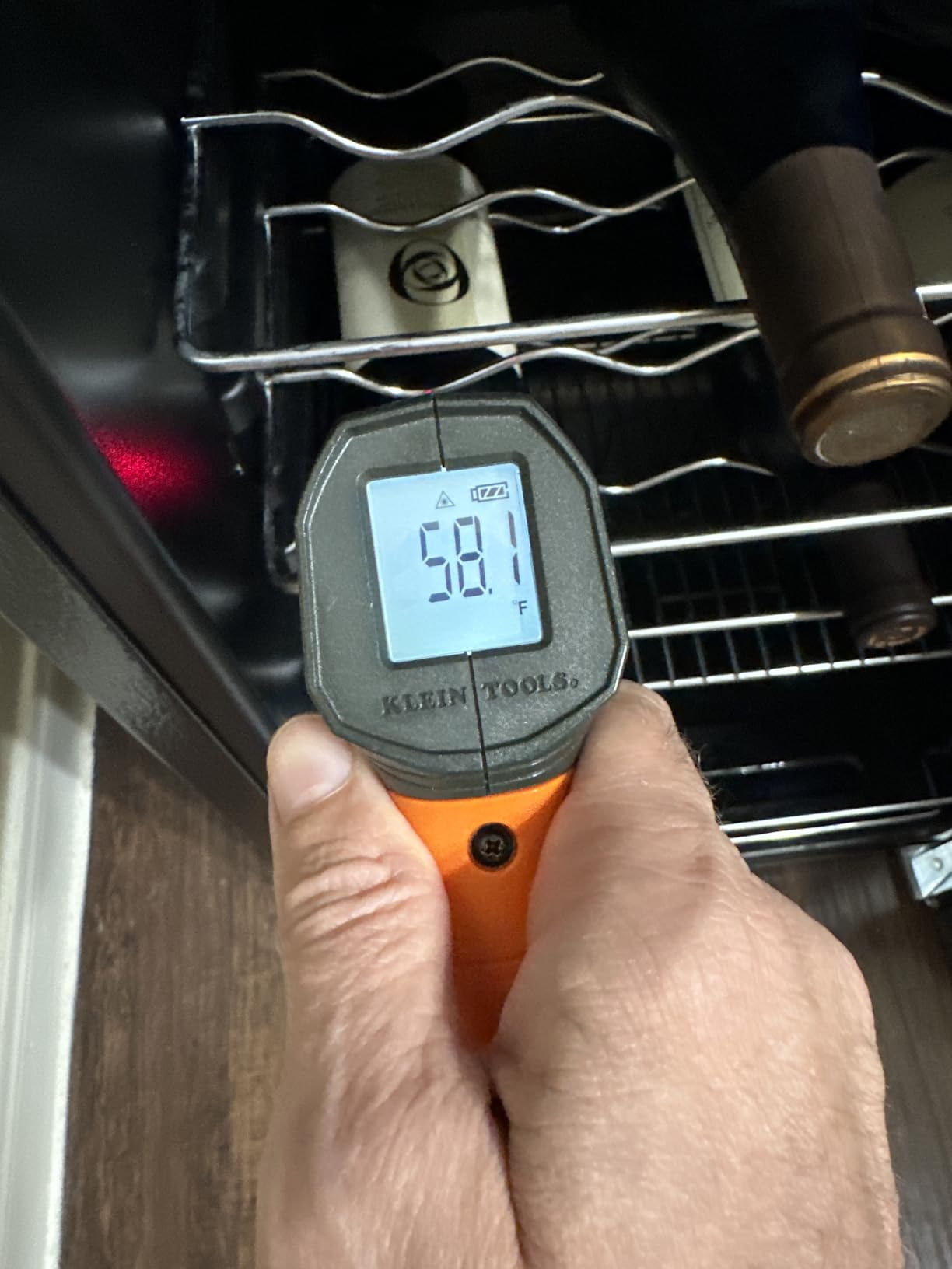 BLACK+DECKER 26 Bottle Wine Fridge with Interior Light and Mechanical Temperature Control, Compressor Cooling Wine Cooler Refrigerator with 4 Wine Racks and 1 Flat Shelf, Wine Bottle Chiller - Customer Photo 2