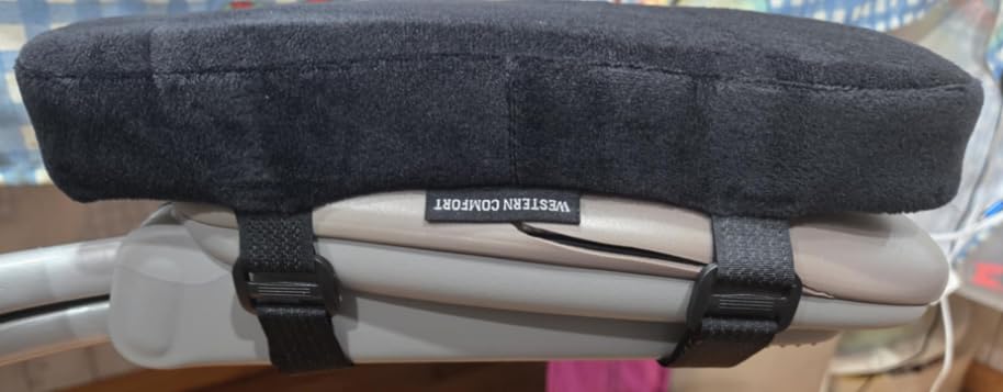 WESTERN COMFORT Thick Armrest Pads - Memory Foam Office Chair Arm Pads - Arm Rest for Desk Chair & Gaming Chair Armrest Pads - Chair Arm Covers - Elbow Support Customer Review WESTERN COMFORT Thick Armrest Pads - Memory Foam Office Chair Arm Pads - Arm Rest for Desk Chair & Gaming Chair Armrest Pads - Chair Arm Covers - Elbow Support - Customer Photo 1