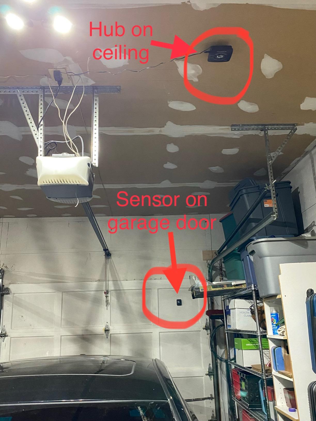 CHAMBERLAIN Smart Garage Control - Wireless Garage Hub and Sensor with Wifi & Bluetooth - Smartphone Controlled, myQ-G0401-ES, White Customer Review CHAMBERLAIN Smart Garage Control - Wireless Garage Hub and Sensor with Wifi & Bluetooth - Smartphone Controlled, myQ-G0401-ES, White - Customer Photo 1