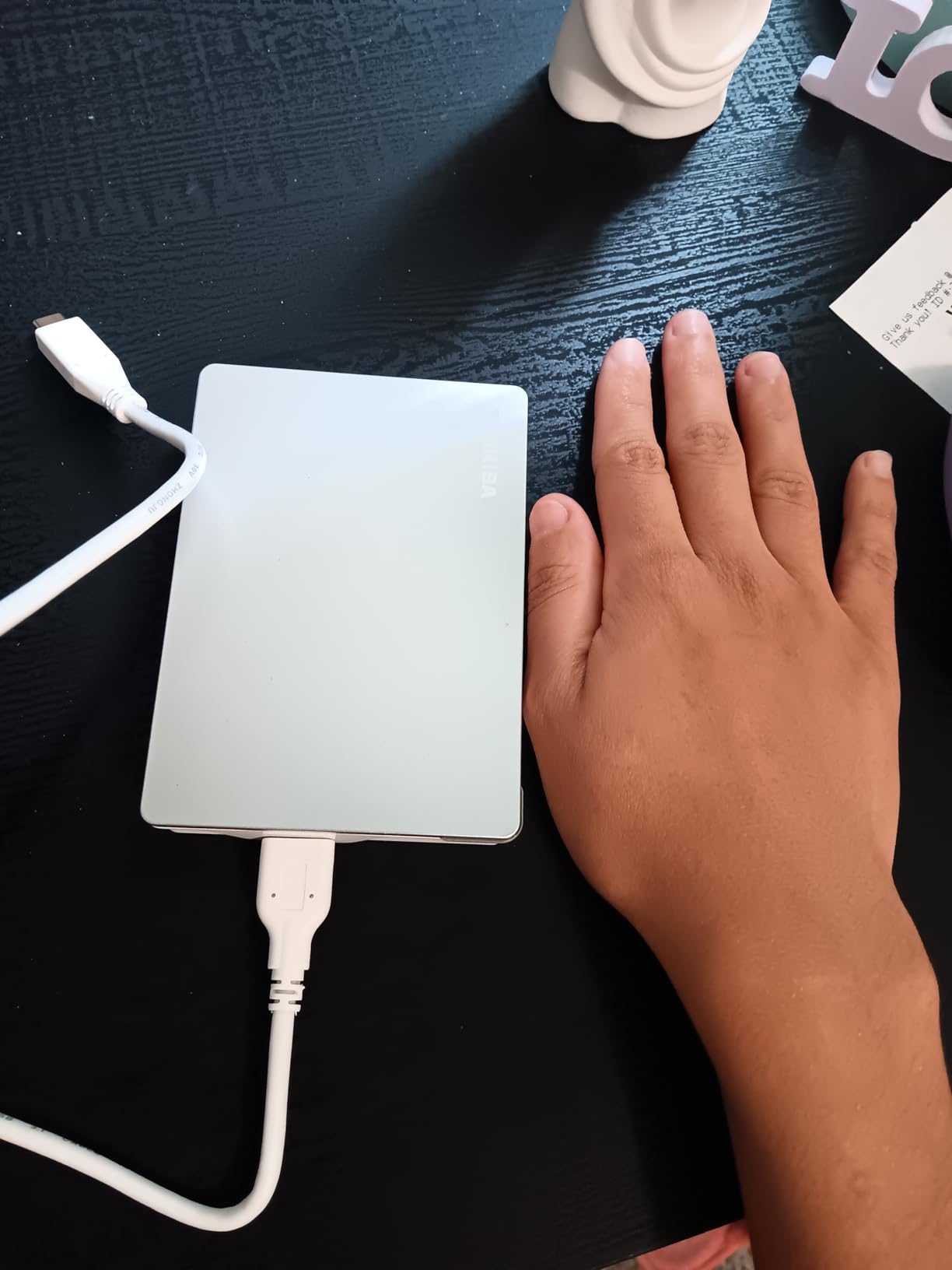 Toshiba Canvio Flex 2TB Portable External Hard Drive USB-C USB 3.0, Silver for PC, Mac, & Tablet - HDTX120XSCAA - Customer Photo 3