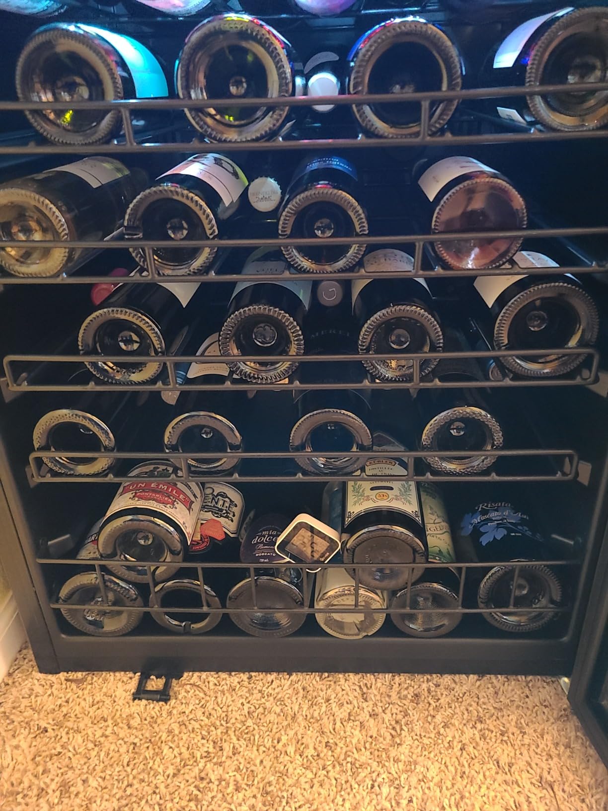 NewAir Freestanding 98 Bottle Dual Zone Compressor Wine Fridge with Low-Vibration Ultra-Quiet Inverter Compressor, Adjustable Racks and Exterior Digital Thermostat - Customer Photo 3