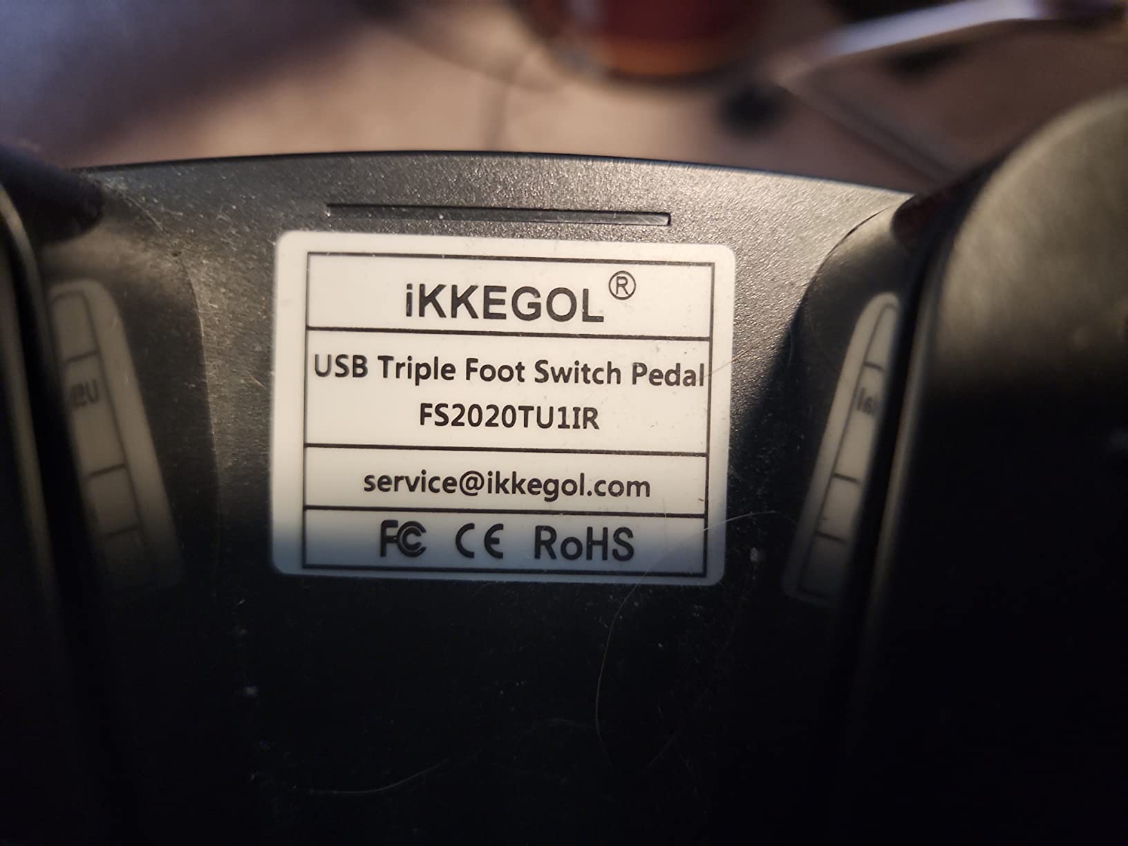 [Upgraded] iKKEGOL USB Triple Foot Pedal Optical Switch Control 3 Key Three Button Program Computer Keyboard Mouse Game Action HID - Customer Photo 2