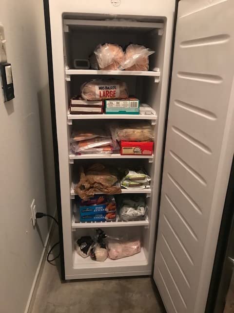 Frigidaire Upright Freezer, 6.5 cu. ft., Deep Freeze, Vinyl Coated Metal with Wire Shelving, Compact for Kitchen, RV, Dorm, Cabin, and Trailer, Platinum Design Series, Silver - 21D x 23W x 56H - Customer Photo 2