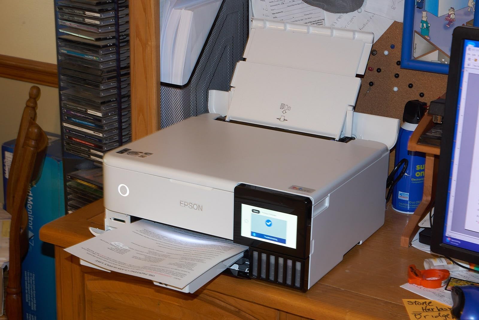 Epson EcoTank Photo ET-8500 Wireless Color All-in-One Supertank Printer with Scanner, Copier, Ethernet and 4.3-inch Color Touchscreen, White, Large Customer Review Epson EcoTank Photo ET-8500 Wireless Color All-in-One Supertank Printer with Scanner, Copier, Ethernet and 4.3-inch Color Touchscreen, White, Large - Customer Photo 2