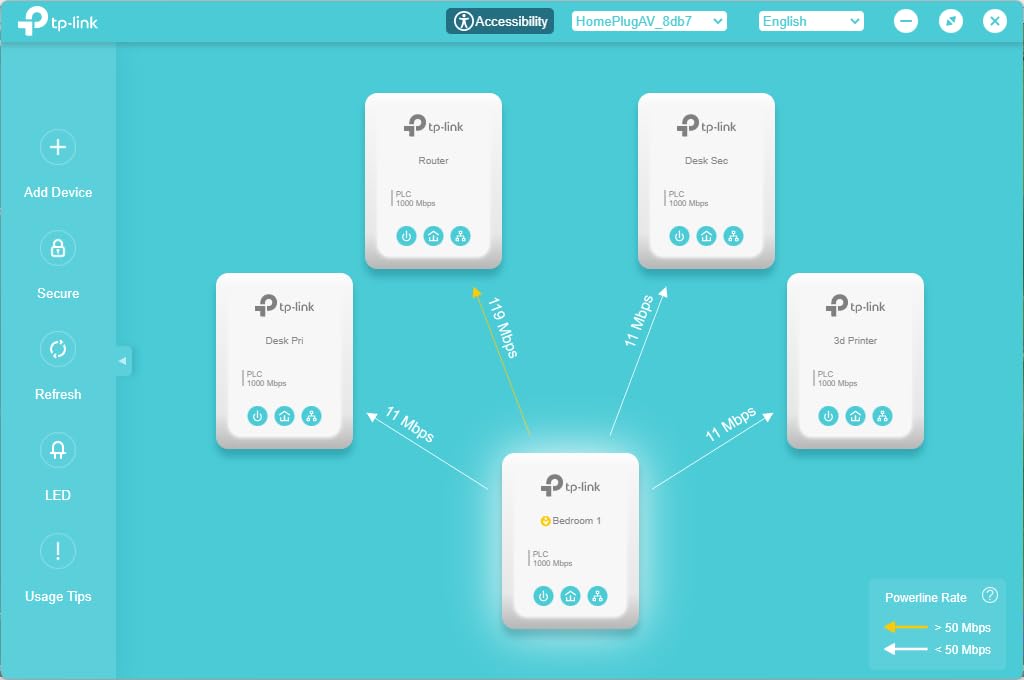 TP-Link AV1000 Powerline Ethernet Adapter - Nano Size, Gigabit Port, PlugPair&Play, Ethernet Over Power, Power Saving Mode, Network Adapter, Add-on Unit (TL-PA7017) - Customer Photo 1