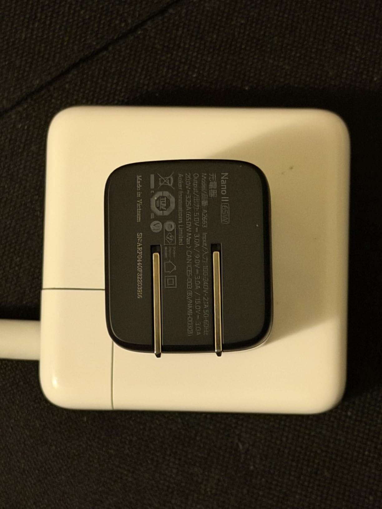 Anker Nano USB C Charger,65W GaN II PPS Fast Compact Foldable Charger for MacBook Pro, Galaxy, Dell, iPhone 17/16, iPad Pro, and More - Customer Photo 1