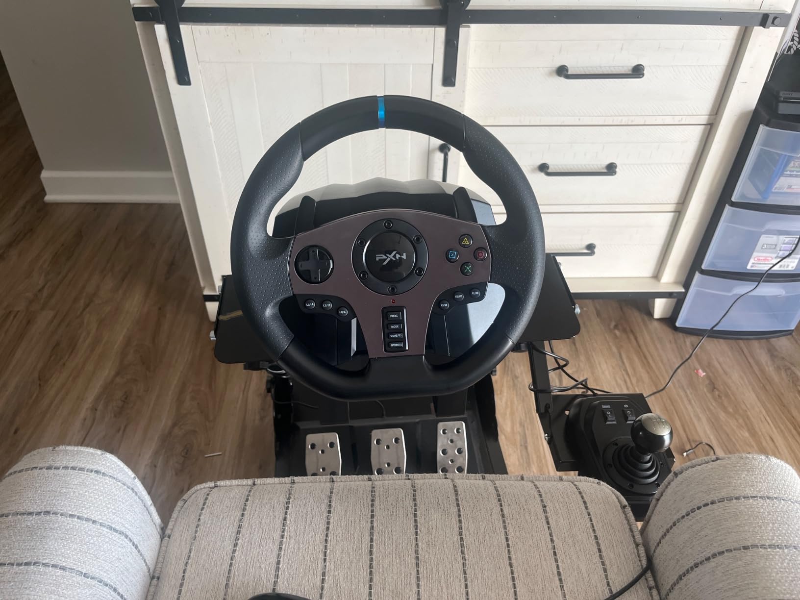 PXN V9 Gaming Racing Wheel pc Steering Wheel With Pedals and Shifter 270/900° Dual-Motor Feedback Driving gaming Racing Wheel for PC,PS4,PS3,Xbox One, Xbox Series X/S,N-Switch - Customer Photo 1