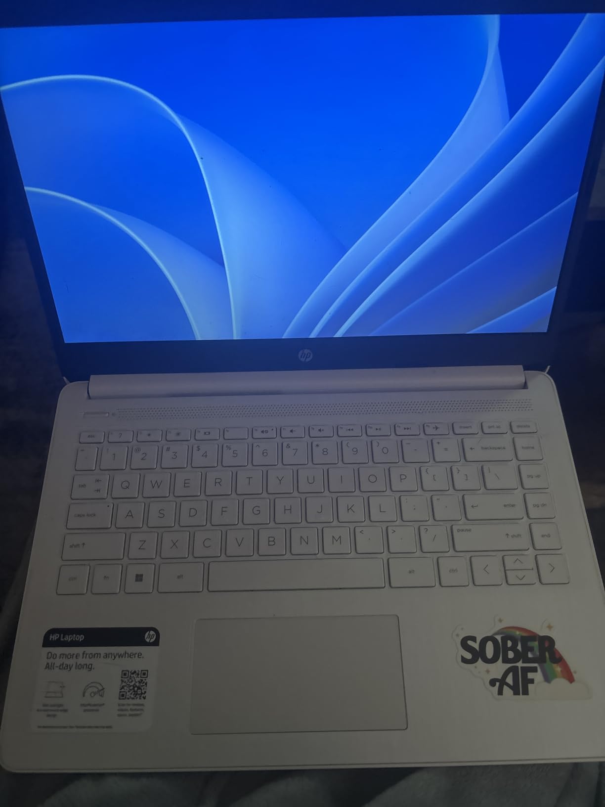 HP 14 Laptop, Intel Celeron N4020, 4 GB RAM, 64 GB Storage, 14-inch Micro-edge HD Display, Windows 11 Home, Thin & Portable, 4K Graphics, One Year of Microsoft 365 (14-dq0040nr, Snowflake White) - Customer Photo 1