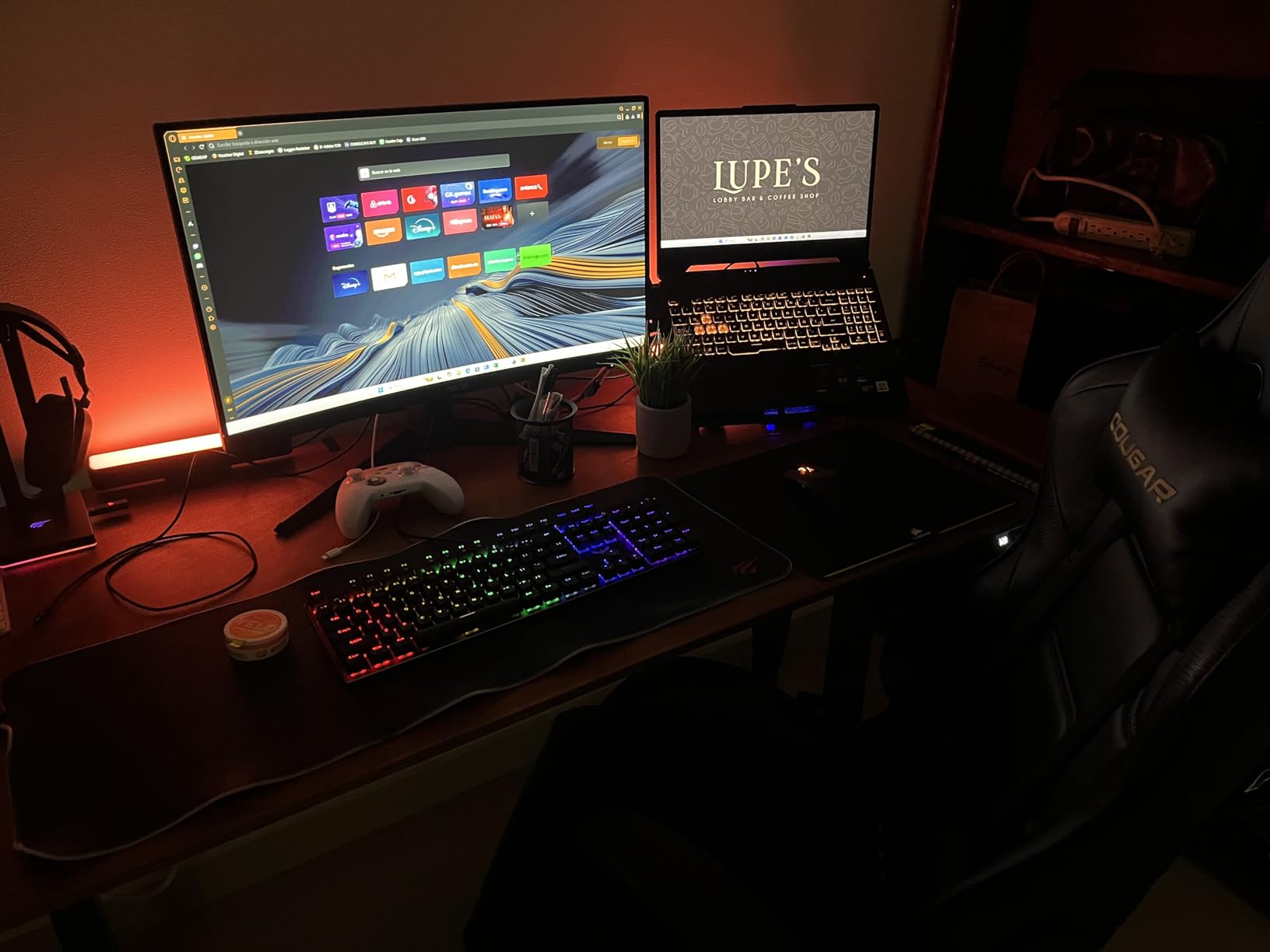 Govee Smart LED Light Bars, Work with Alexa and Google Assistant, RGBICWW WiFi TV Backlights with Scene and Music Modes for Gaming, Pictures, PC, Room Decoration - Customer Photo 2