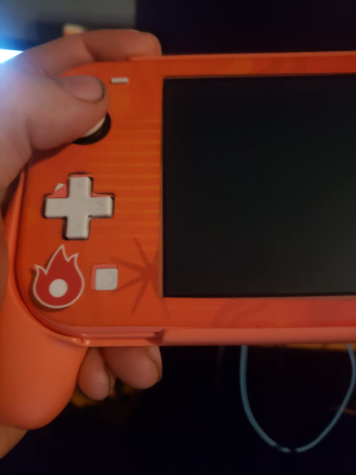 Grip for Nintendo Switch Lite - Ergonomic Non-Slip Handle, Coral Color Match, Easy to Install & Remove - Accessories for Nintendo Switch Lite Console - Customer Photo 2